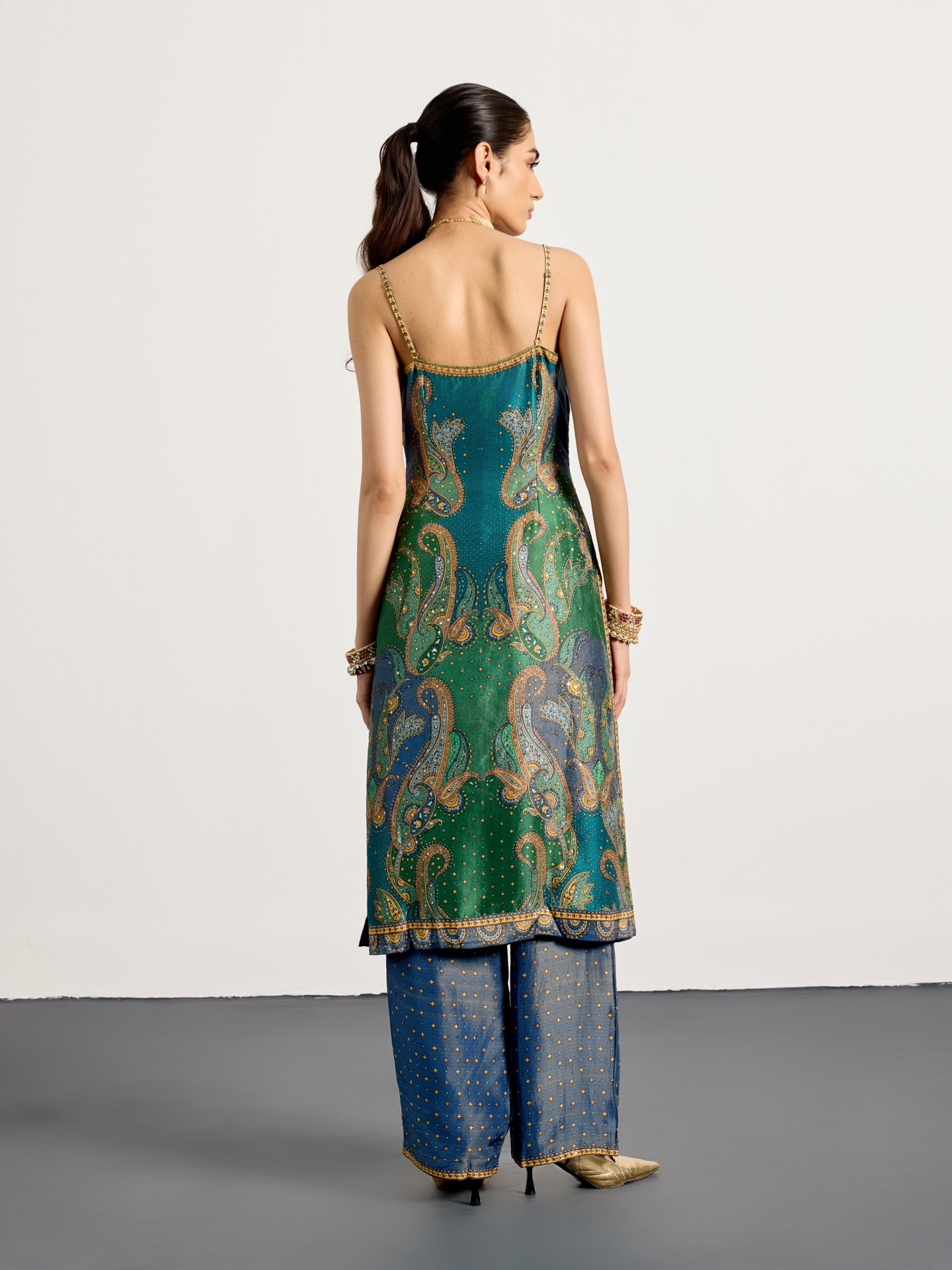 Blue Multi Dancing Paisley Suit