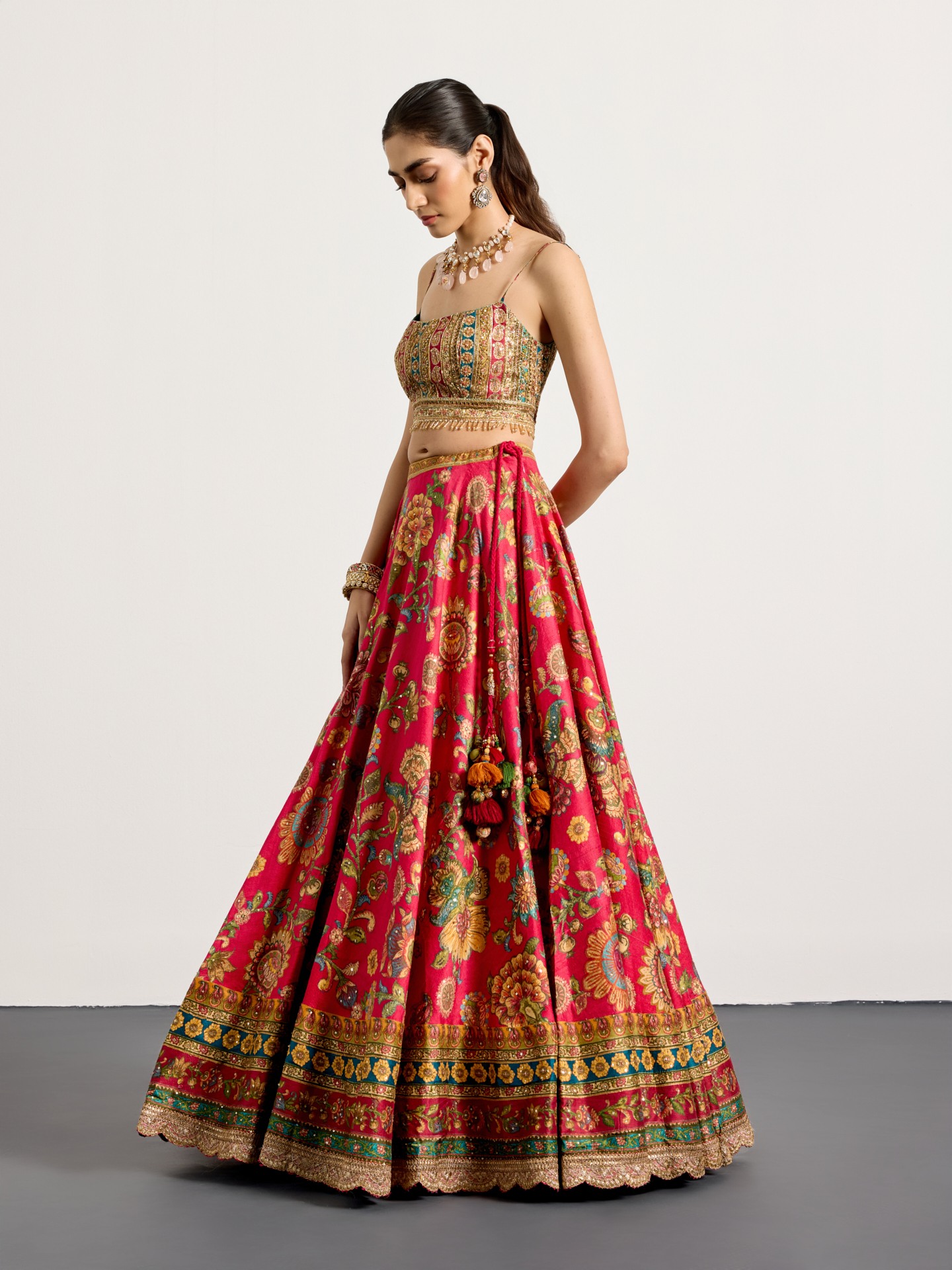 Fuschia Multi Mauricia Lehenga Set
