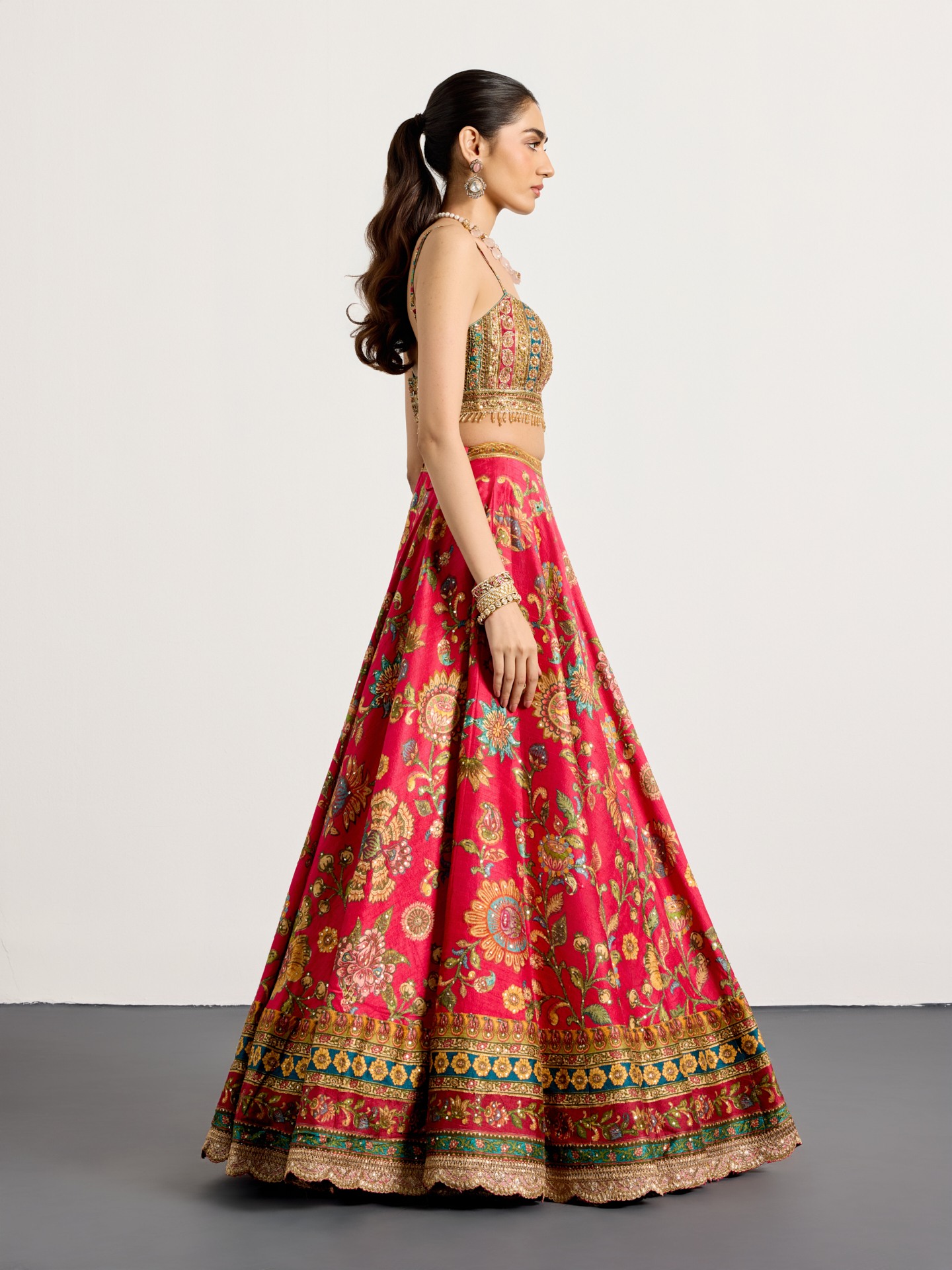 Fuschia Multi Mauricia Lehenga Set