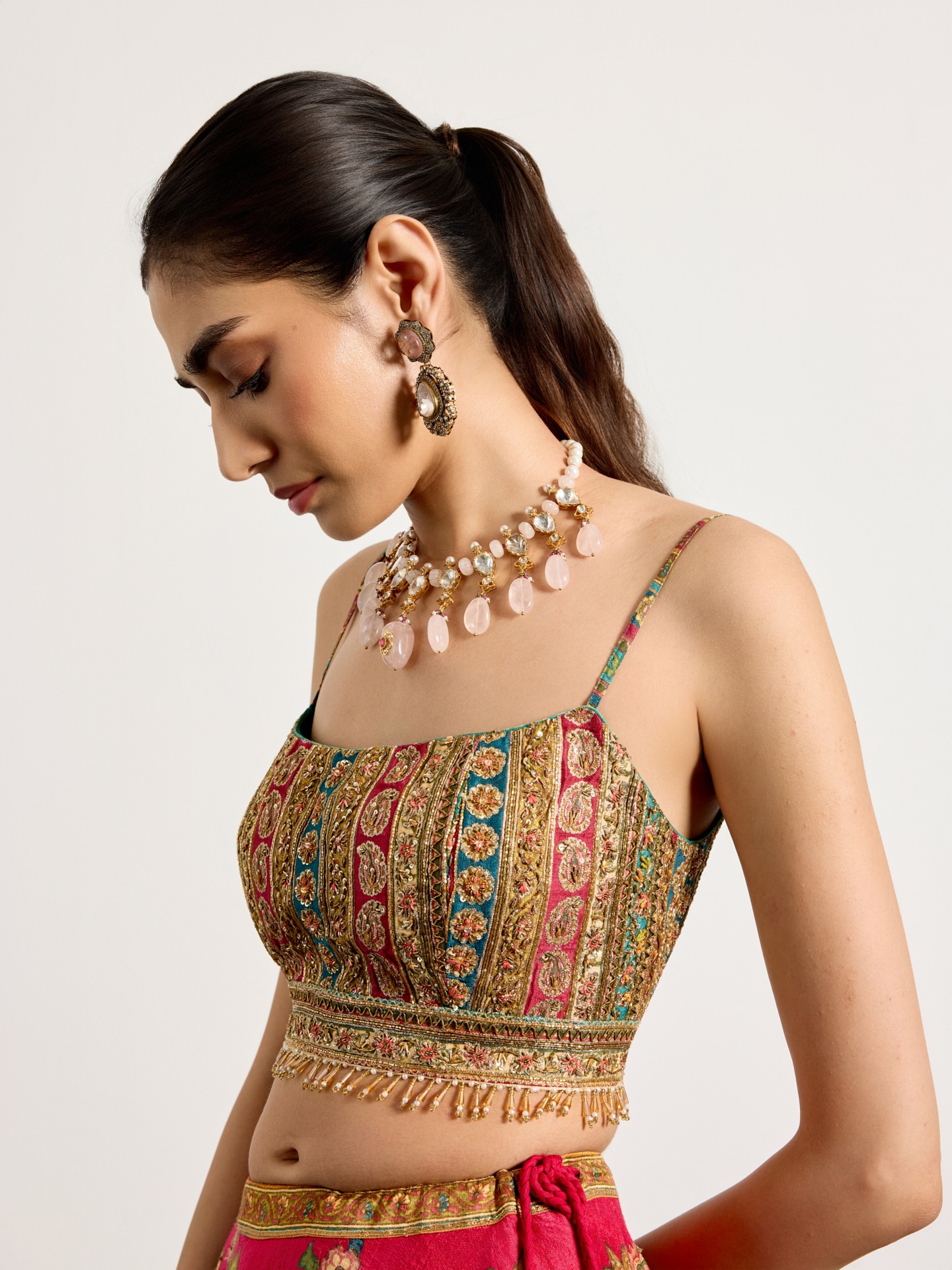 Fuschia Multi Mauricia Lehenga Set