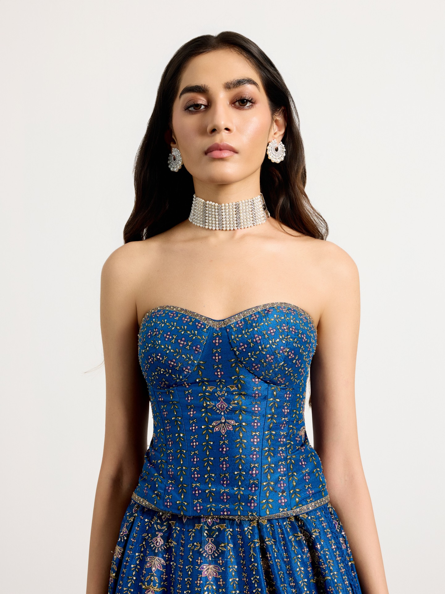 Royal Blue Prisha Lehenga Set