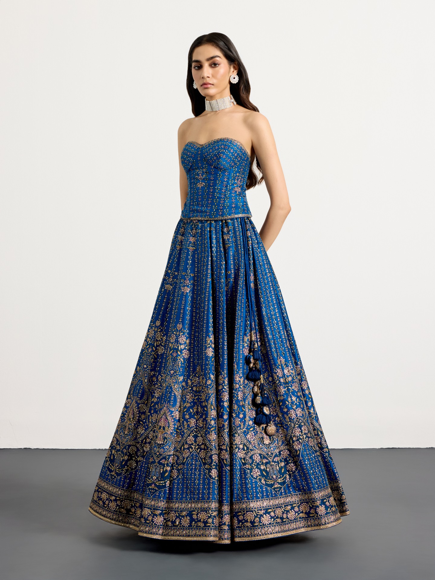 Royal Blue Prisha Lehenga Set