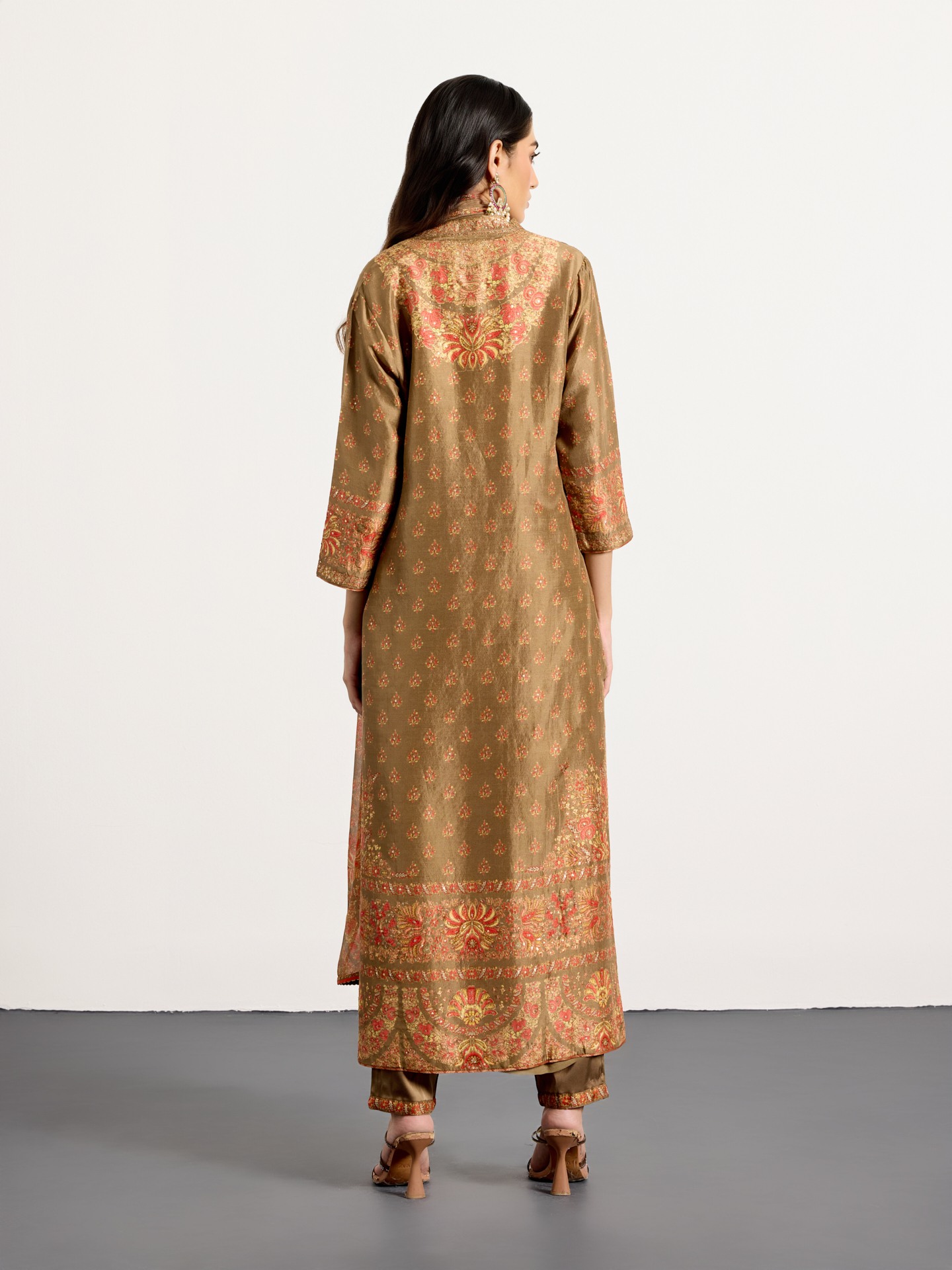 Khaki Beige Nazia Suit