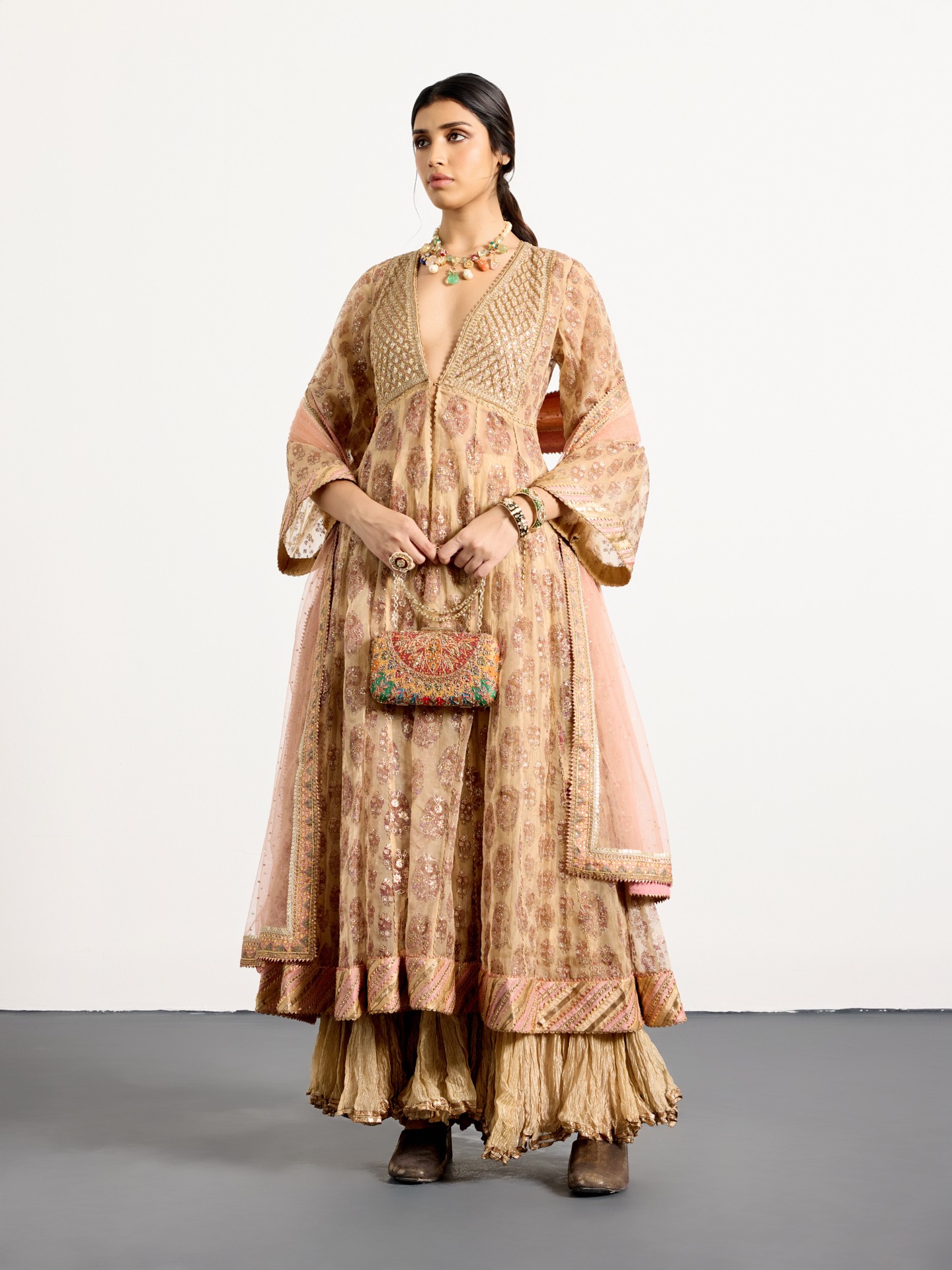 Beige Pink Cheepa Suit