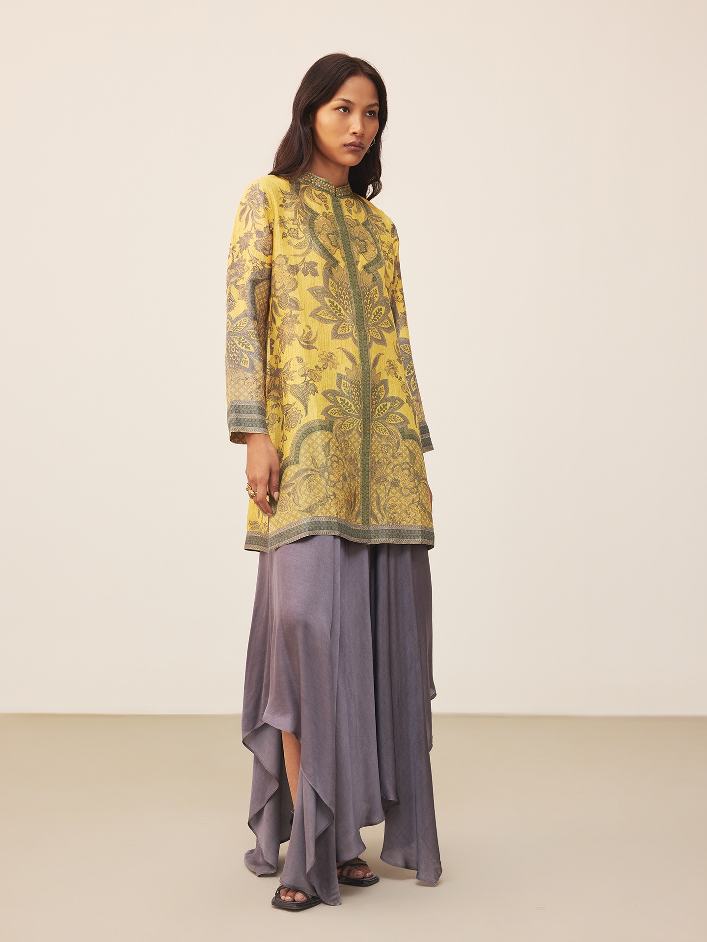Yellow Myra K Kurti