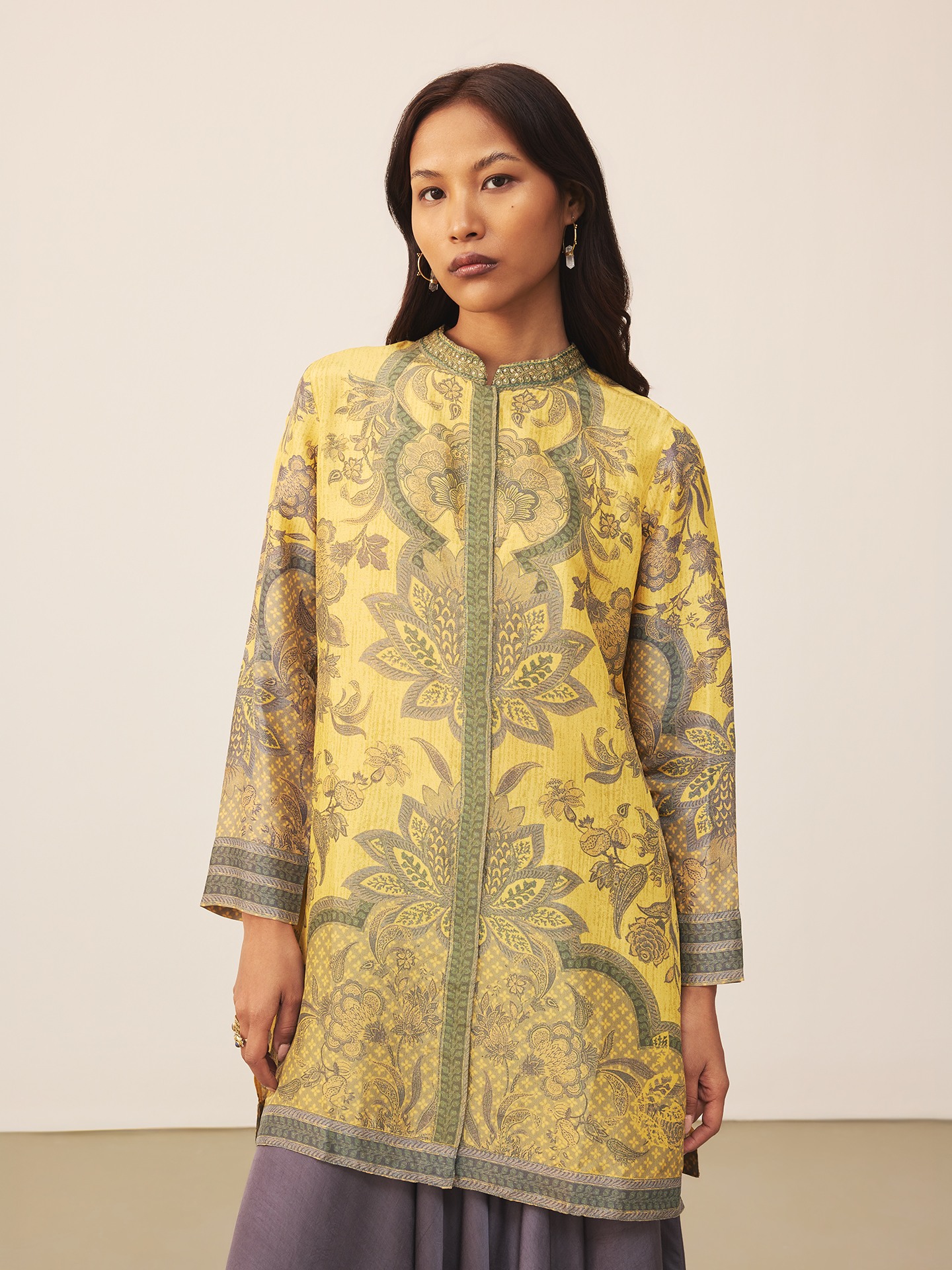 Yellow Myra K Kurti