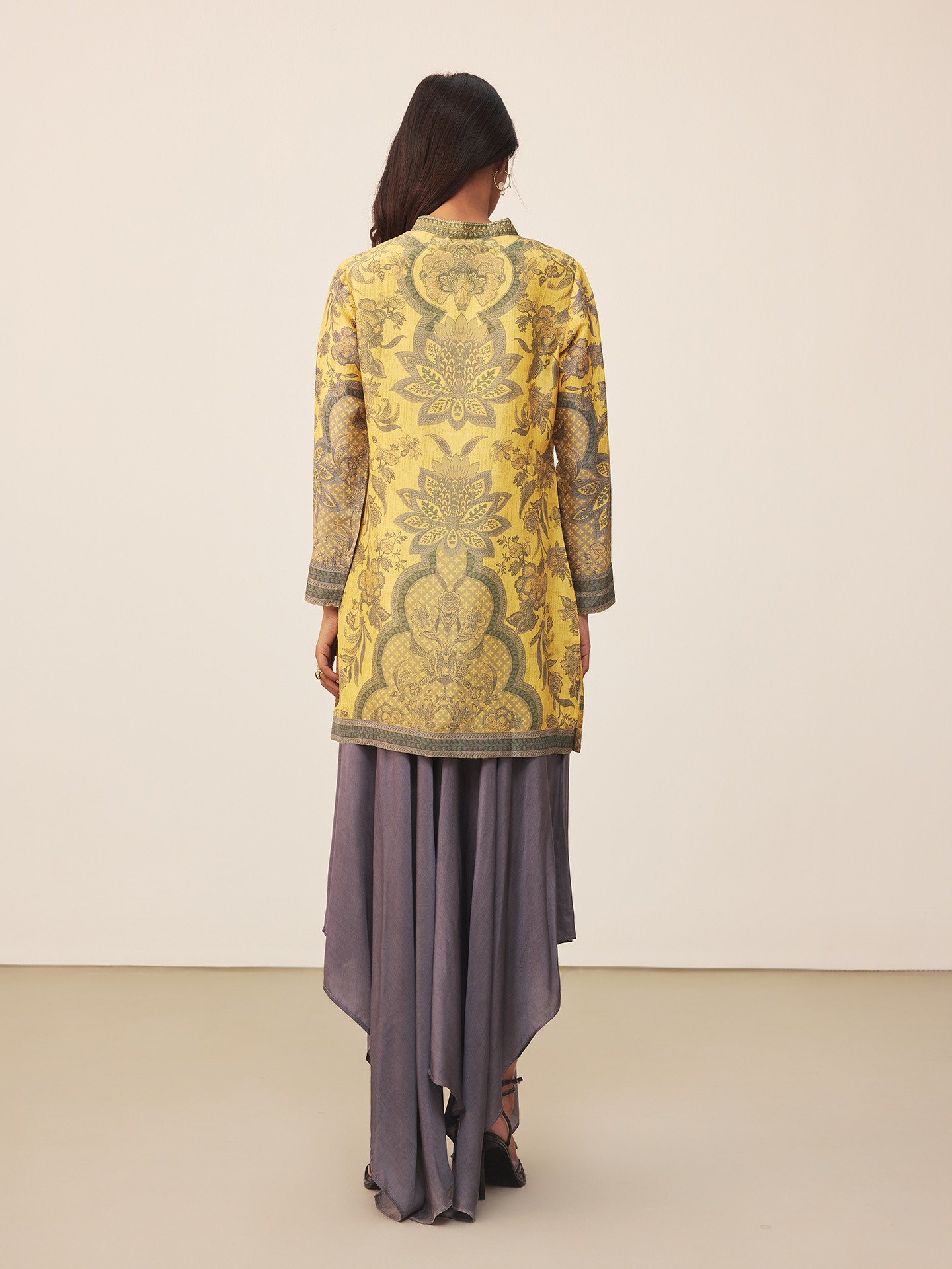 Yellow Myra K Kurti