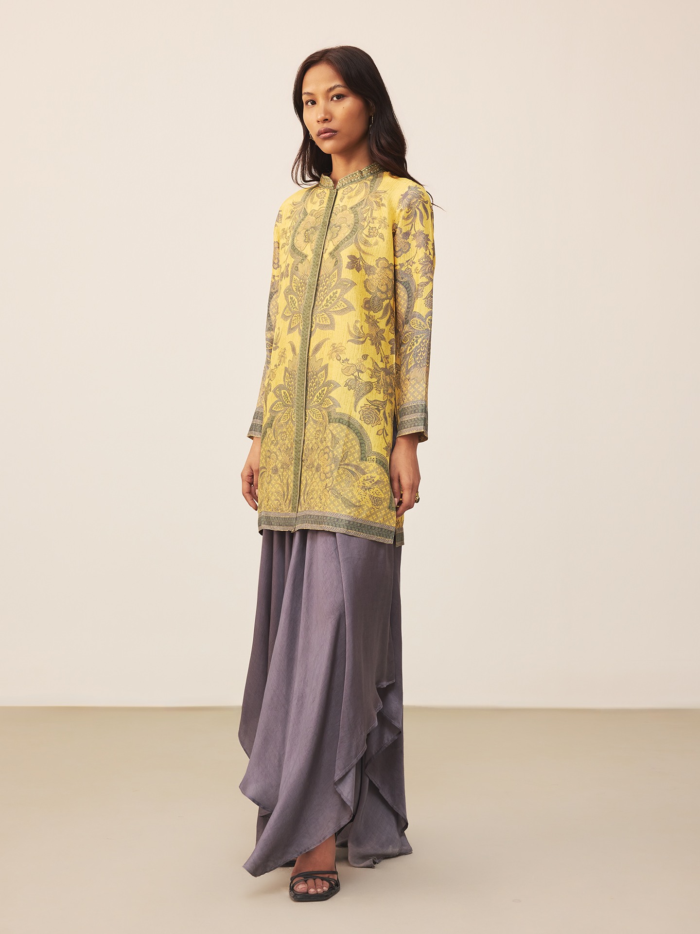 Yellow Myra K Kurti