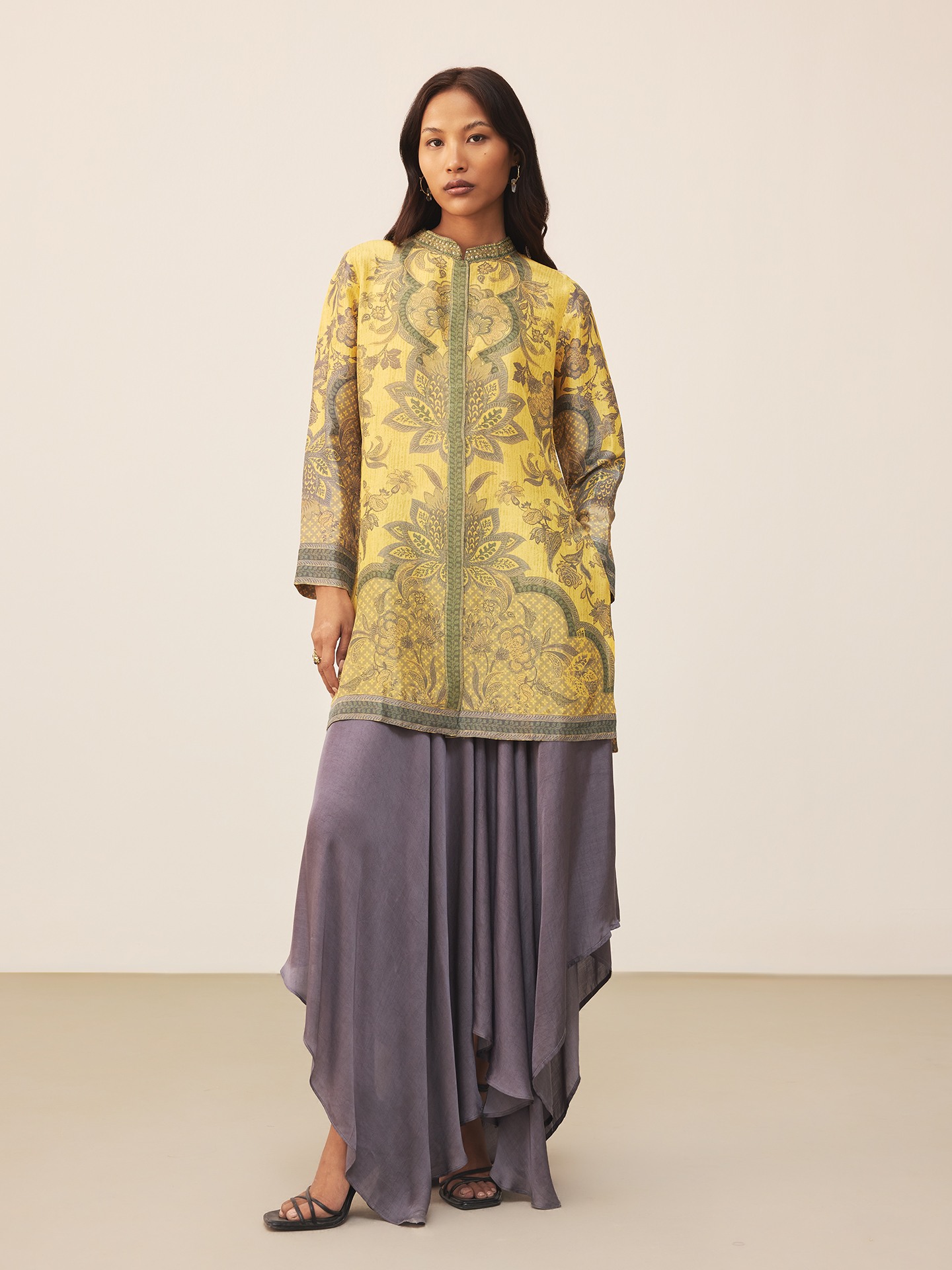 Yellow Myra K Kurti