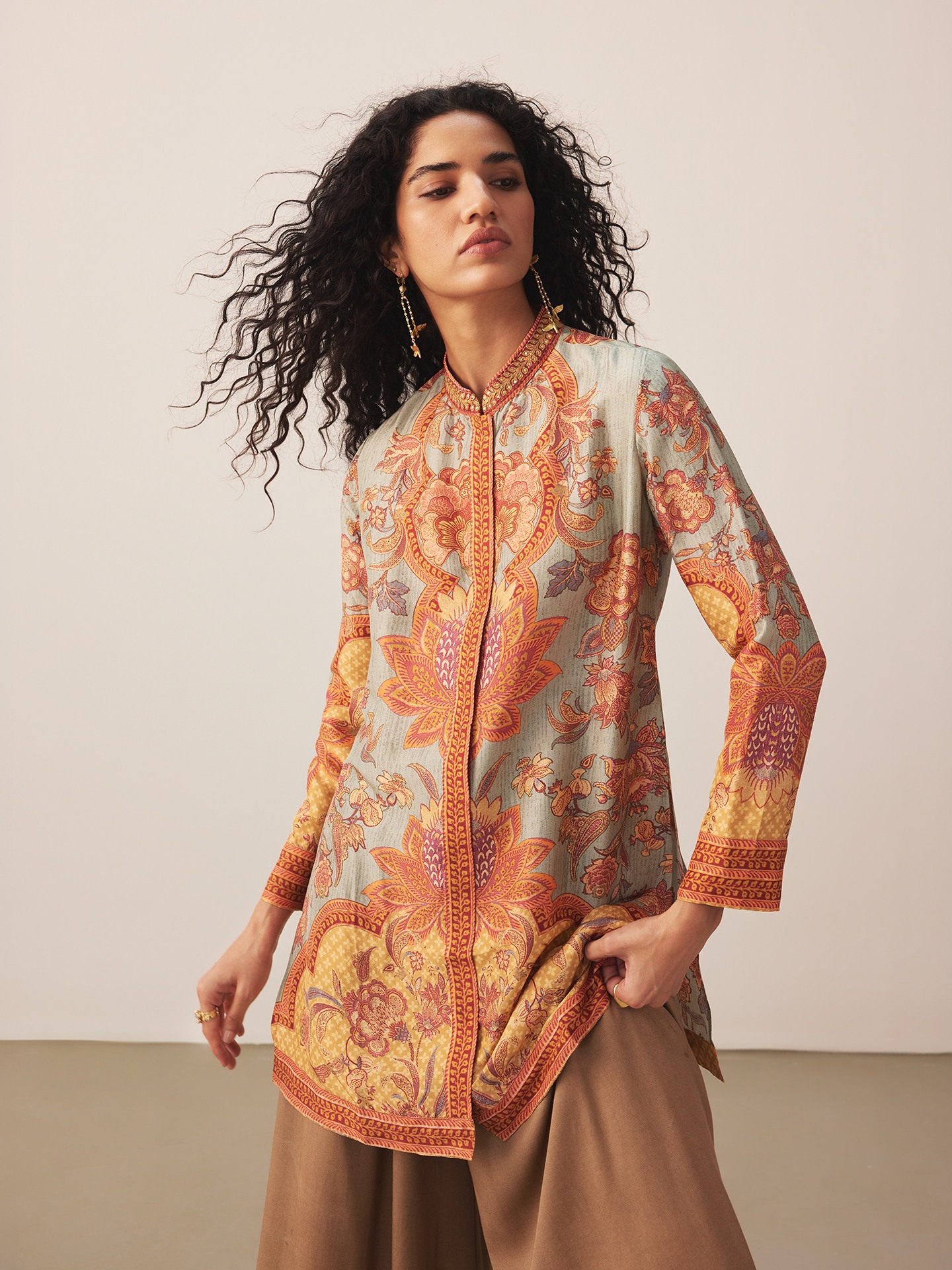 Khaki Myra K Kurti