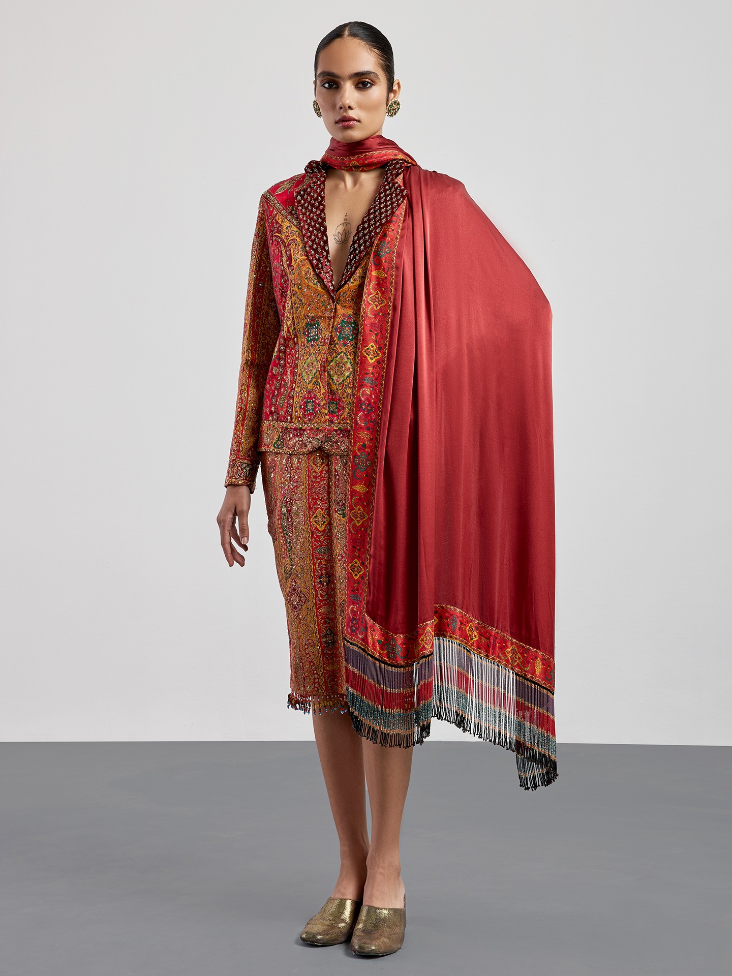 Red Multi Jaisalmer Ensemble