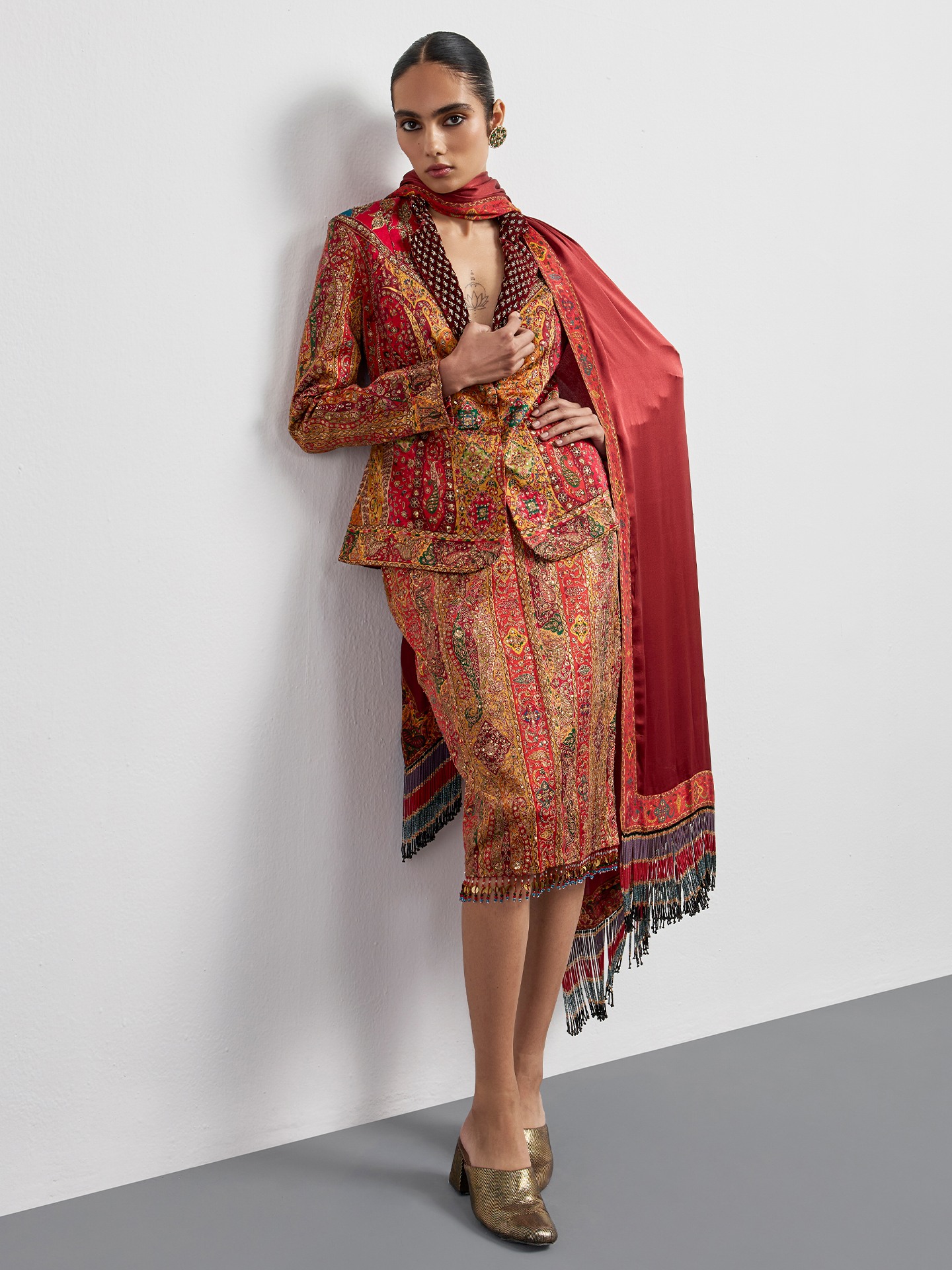 Red Multi Jaisalmer Ensemble