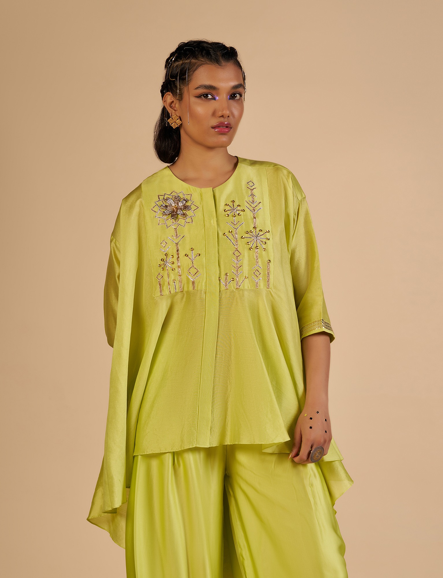 Lime Green Circular Shirt