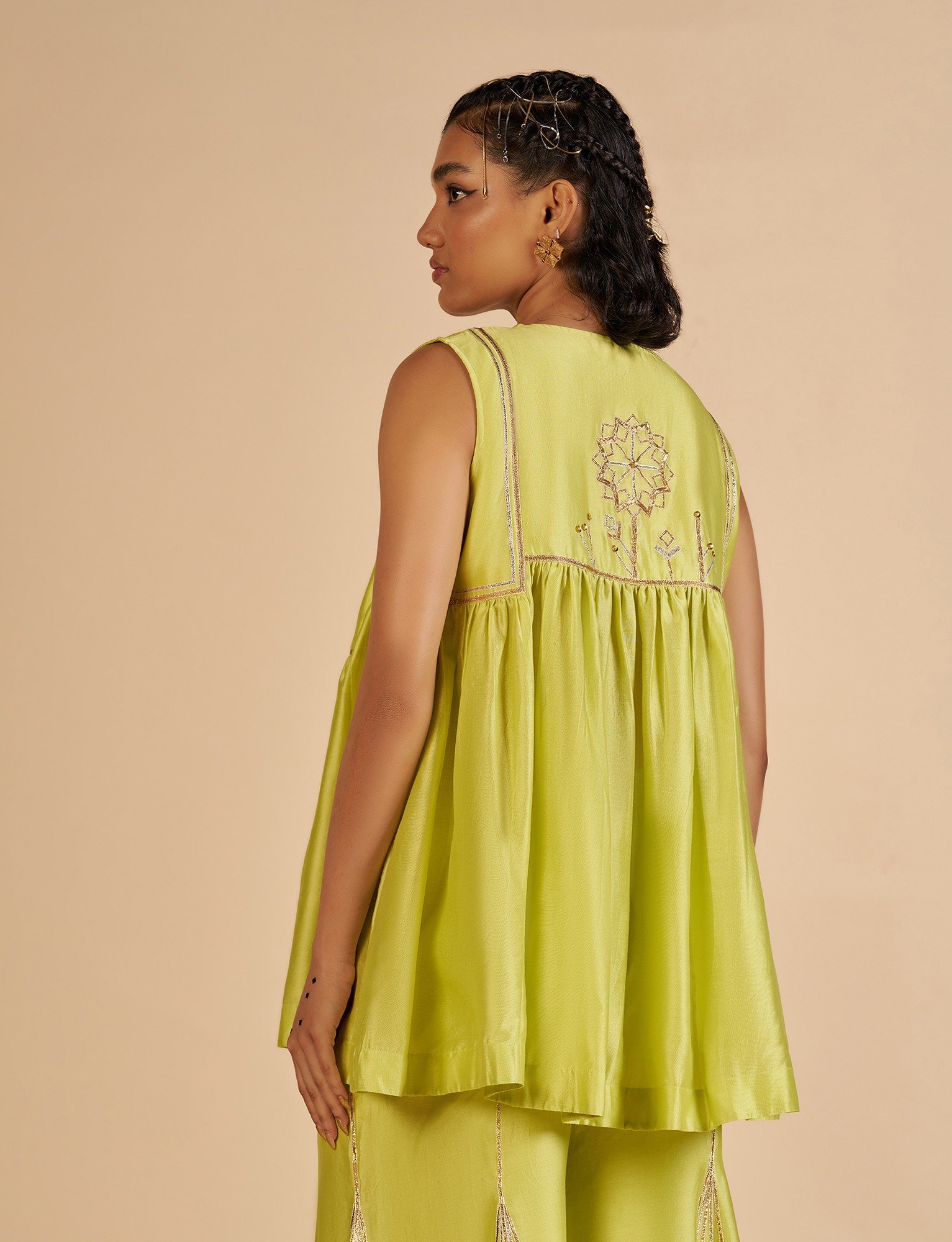 Lime Green Kedia Top