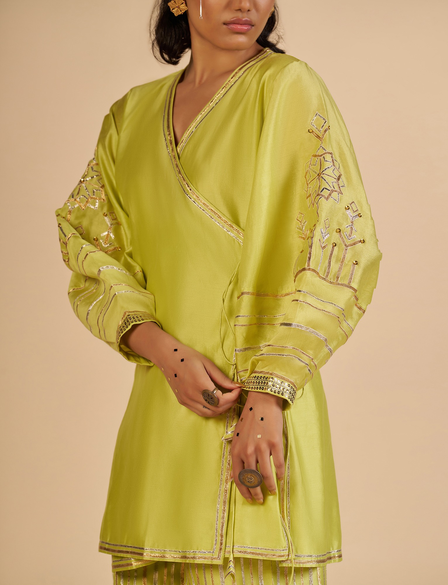 Lime Green Wrap Tunic