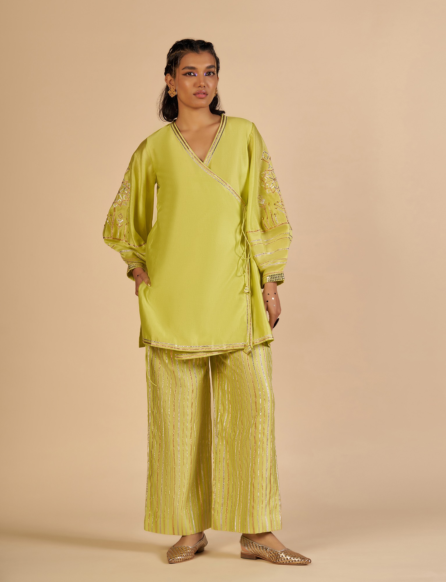 Lime Green Wrap Tunic