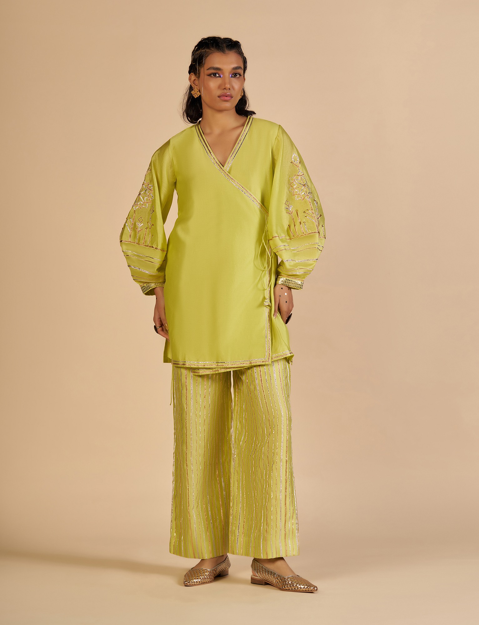 Lime Green Wrap Tunic