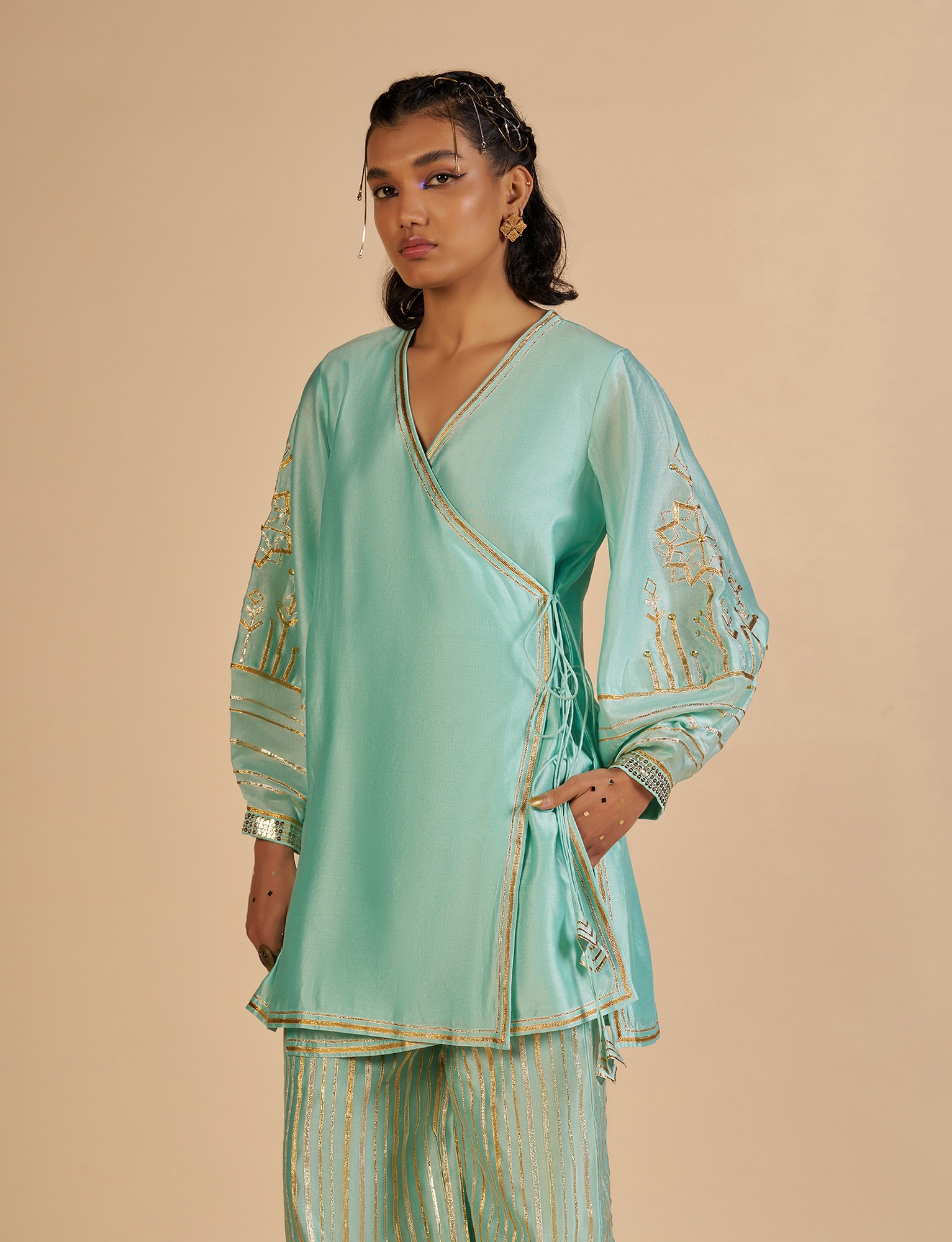 Aqua Wrap Tunic