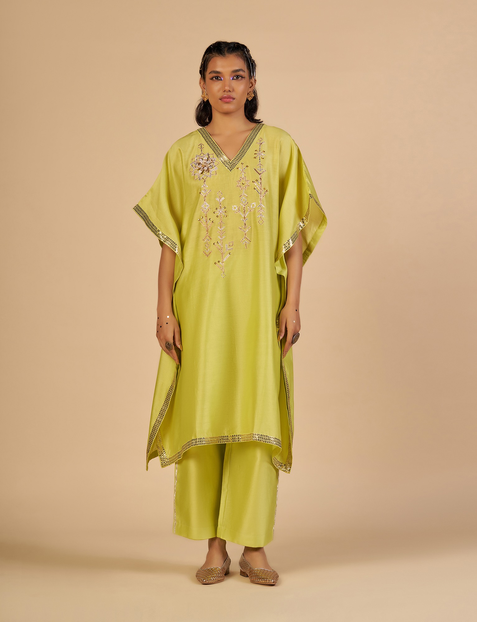 Lime Green Kaftan