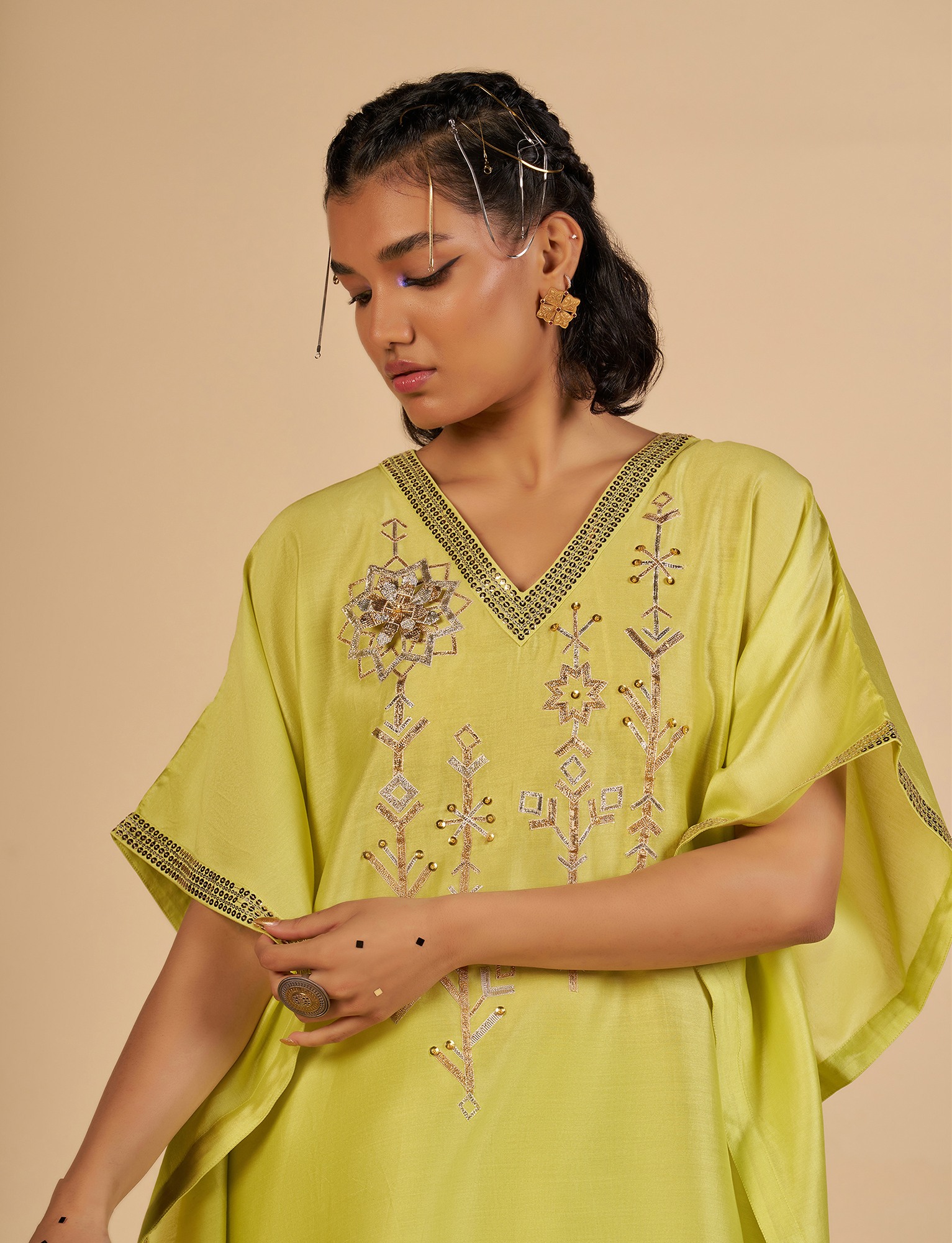 Lime Green Kaftan