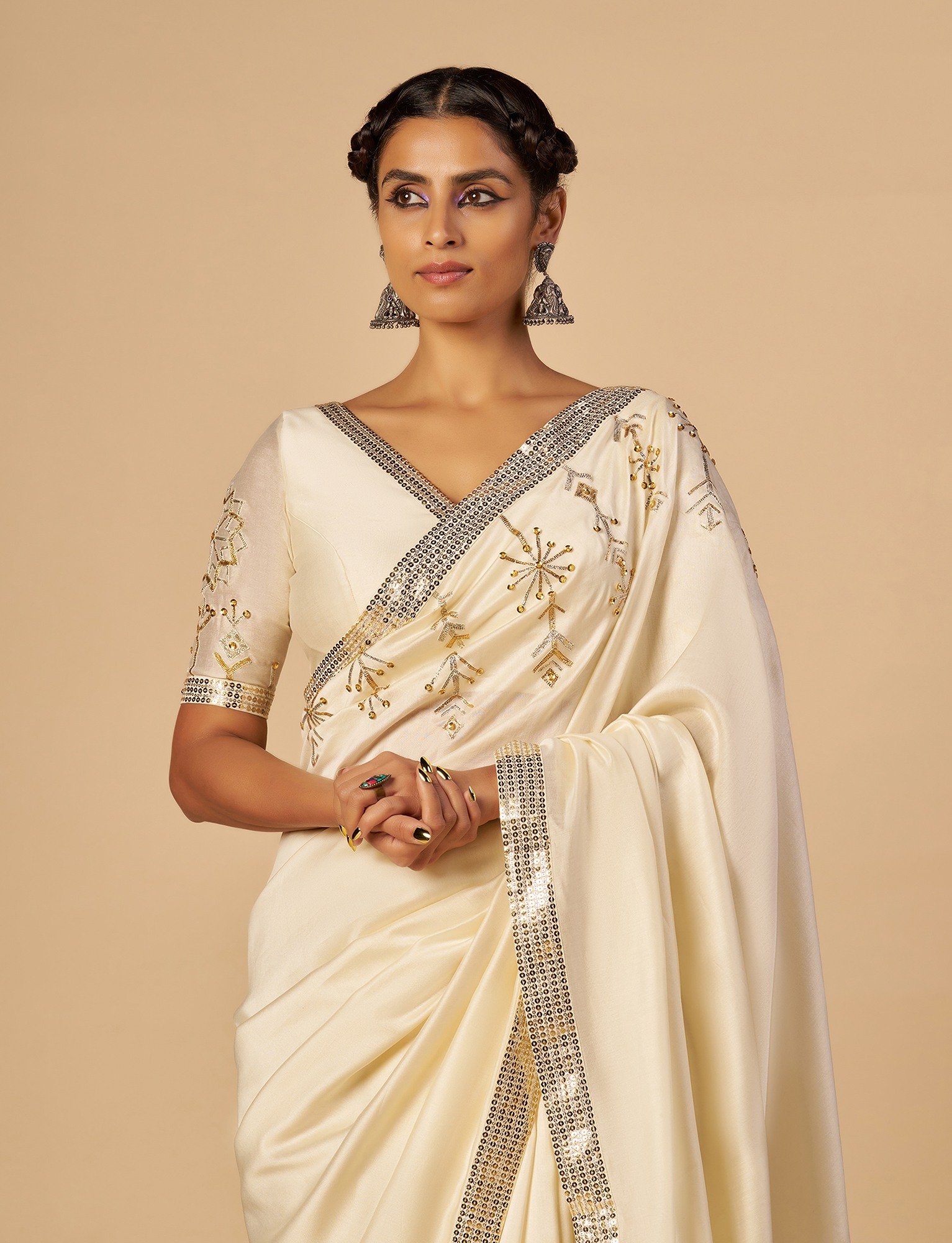 Offwhite Saree