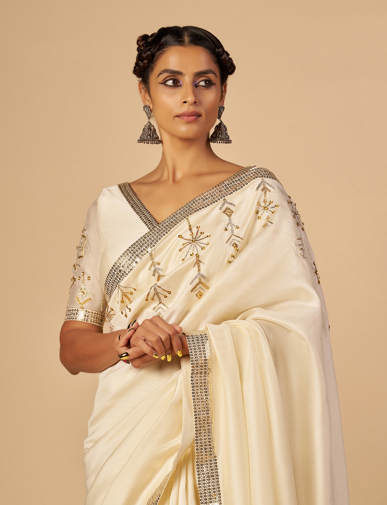 Offwhite Saree
