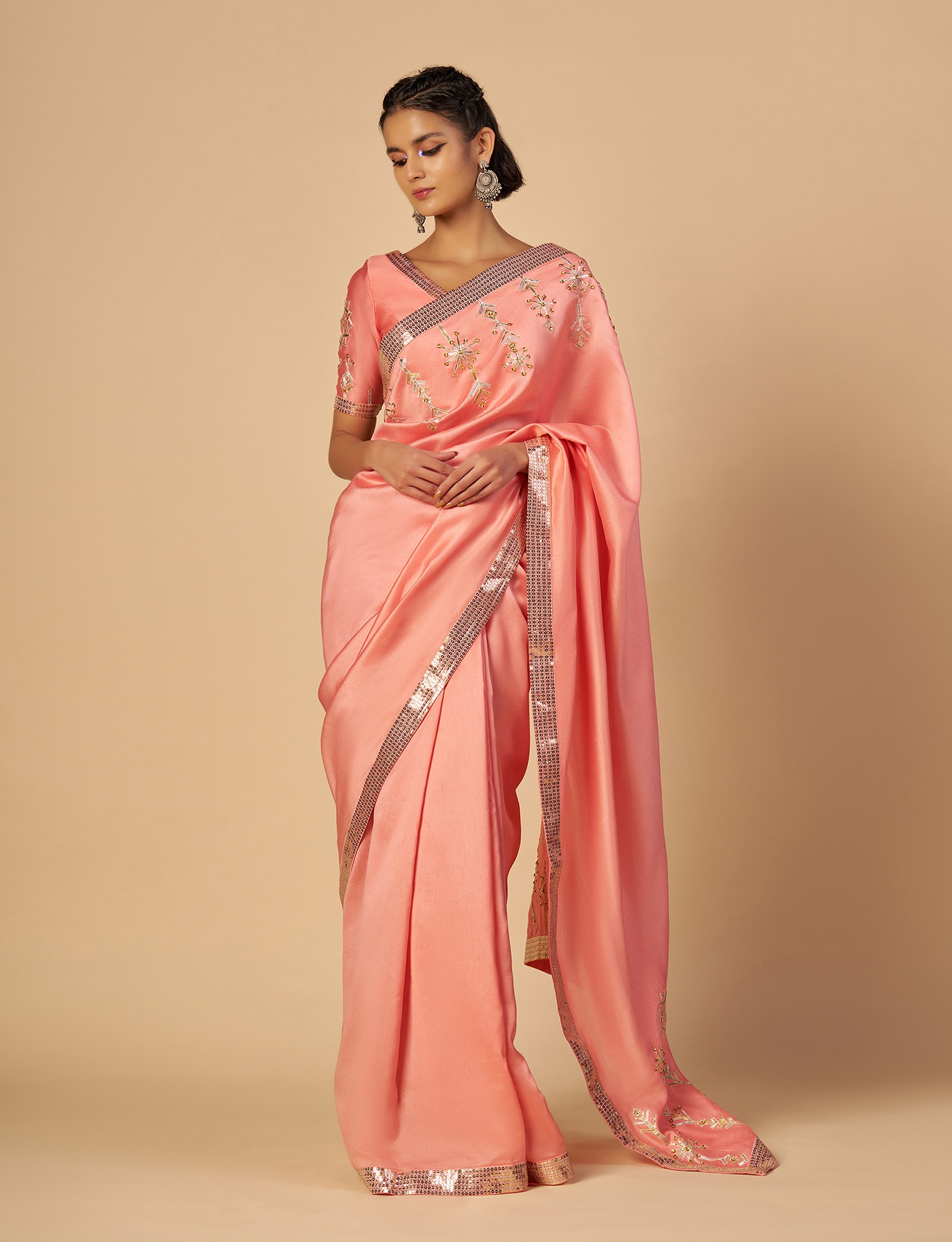 Pink Saree