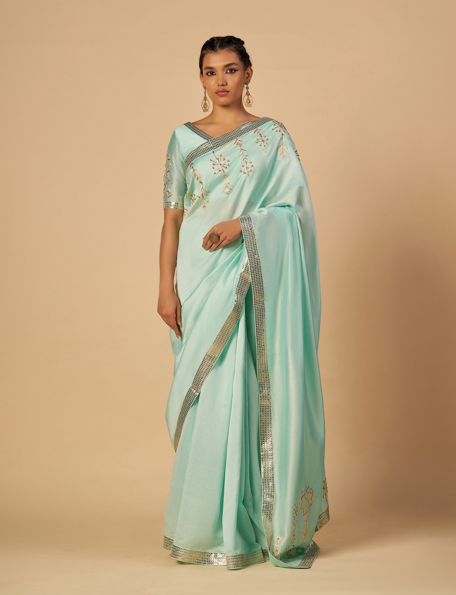 Aqua Saree