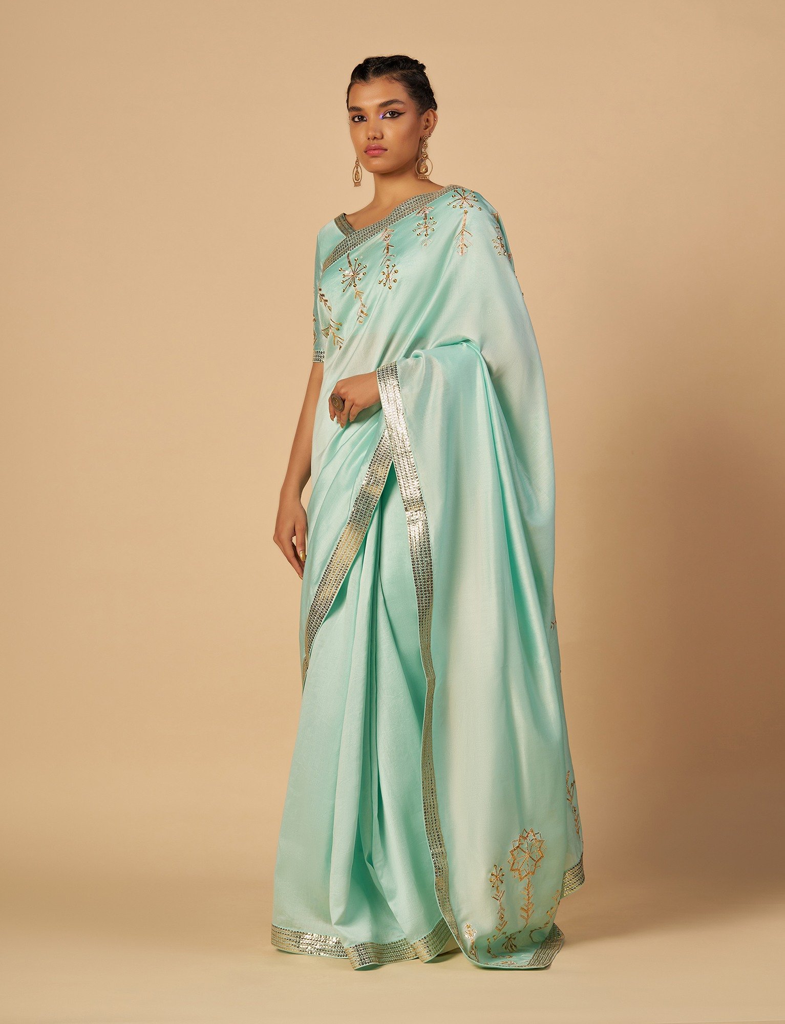 Aqua Saree
