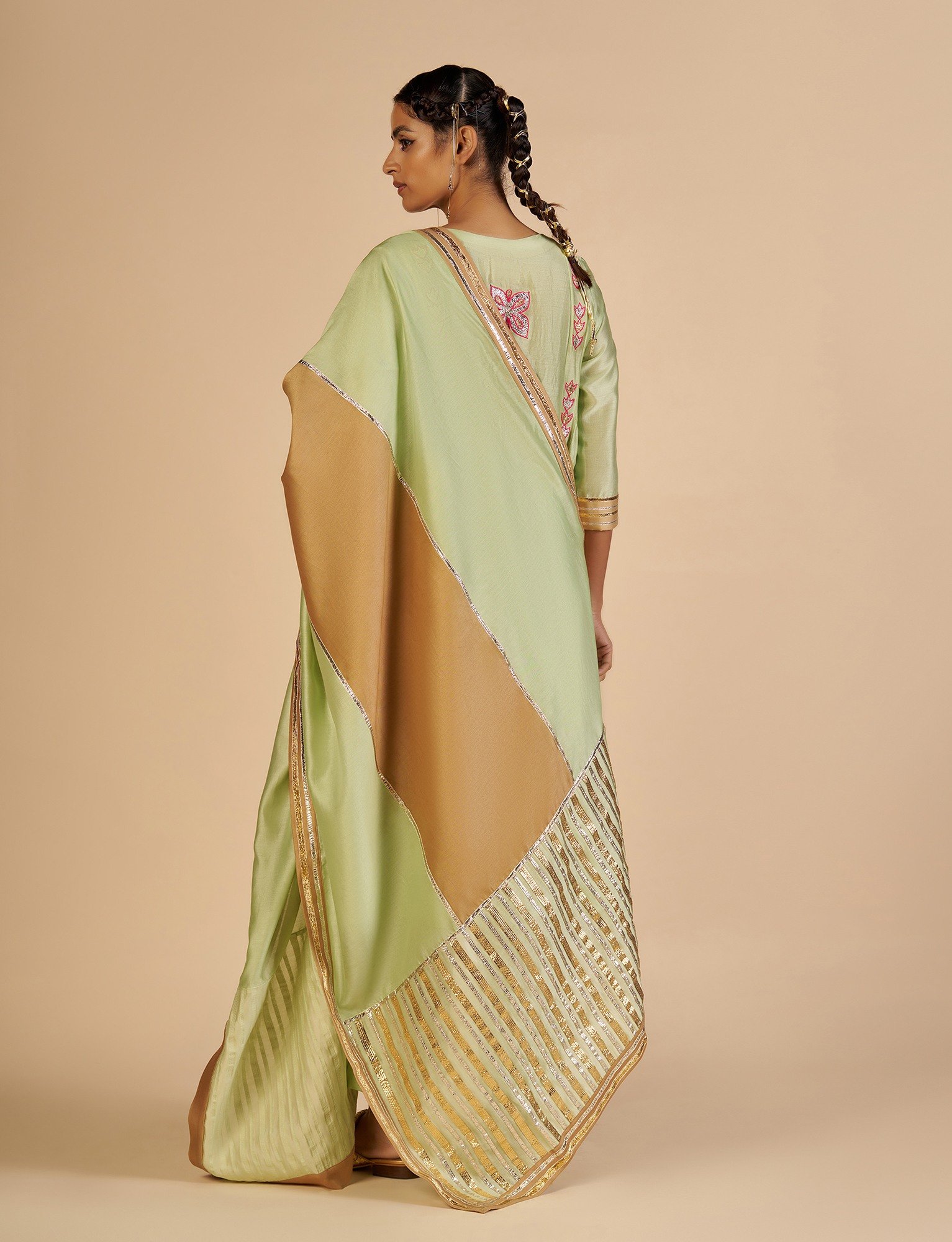 Green Gathered Kurta