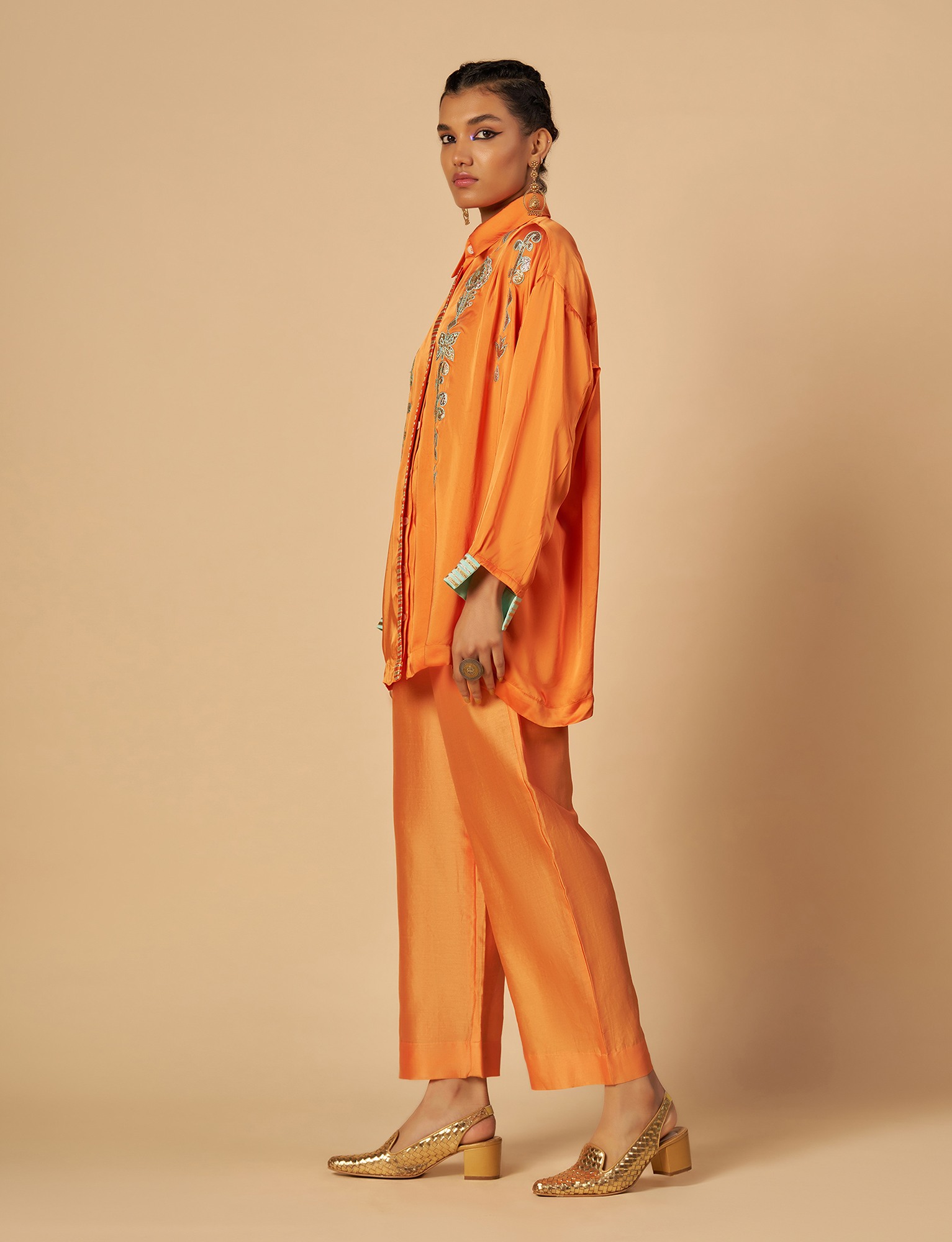 Orange Oversized Shirt