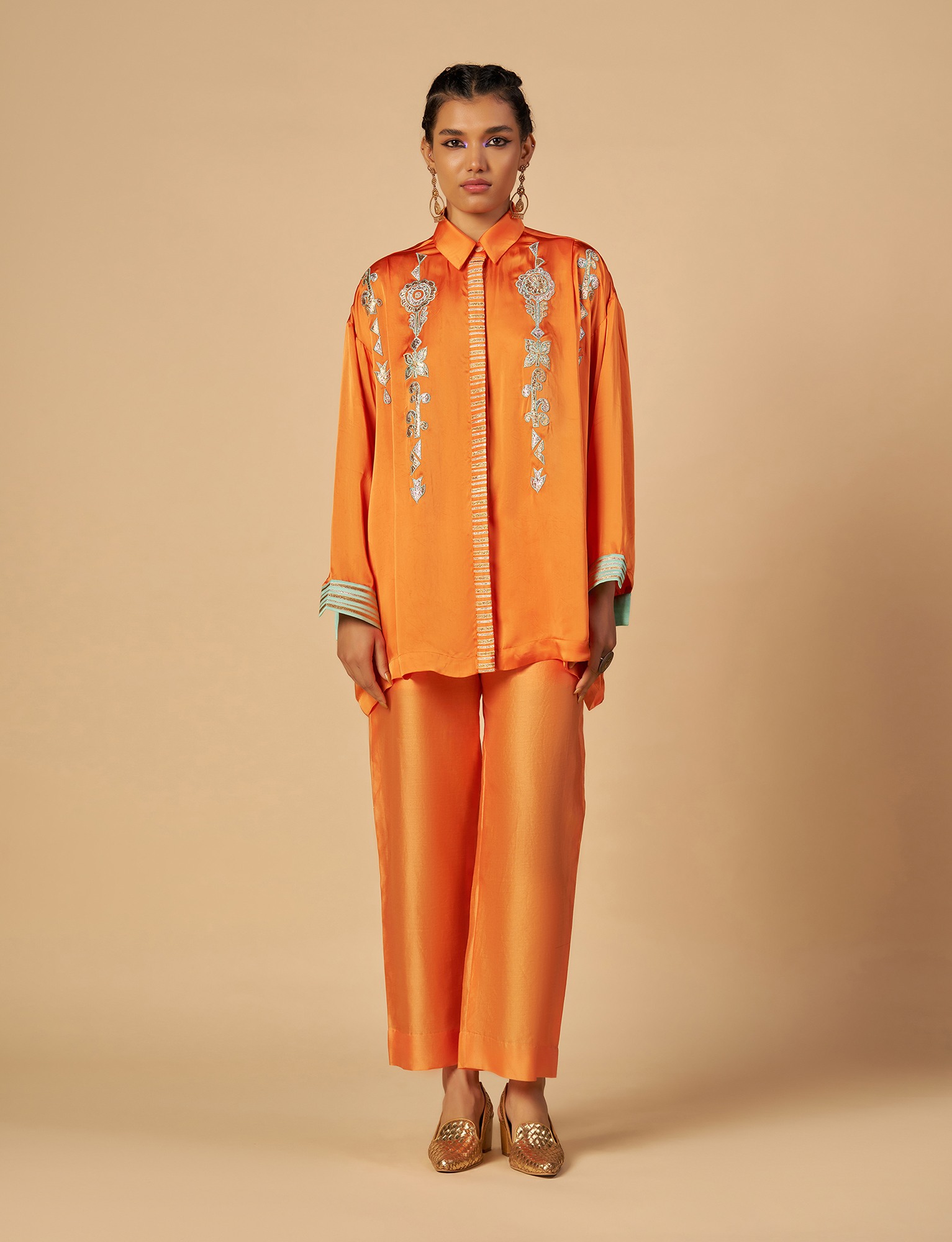 Orange Oversized Shirt