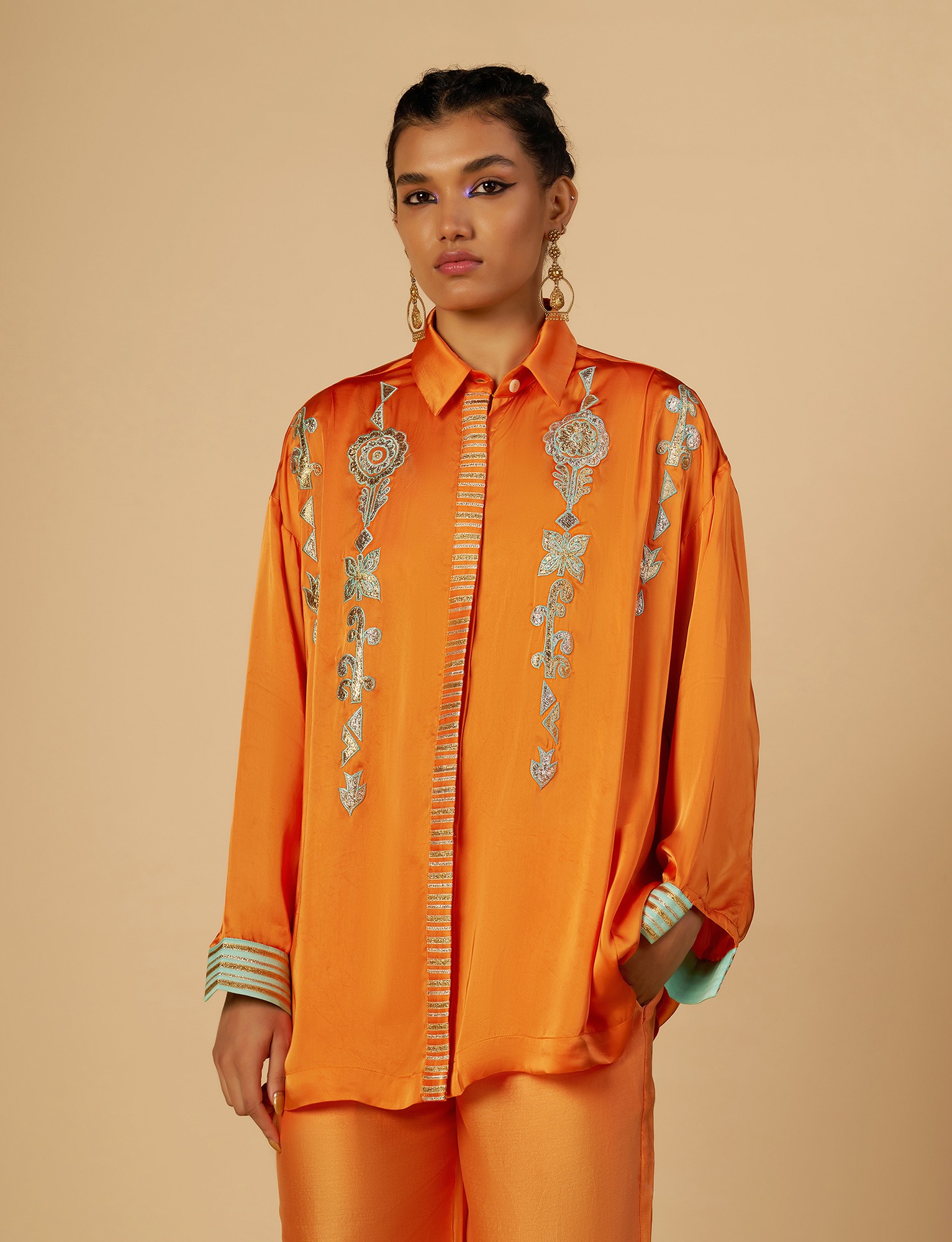 Orange Oversized Shirt