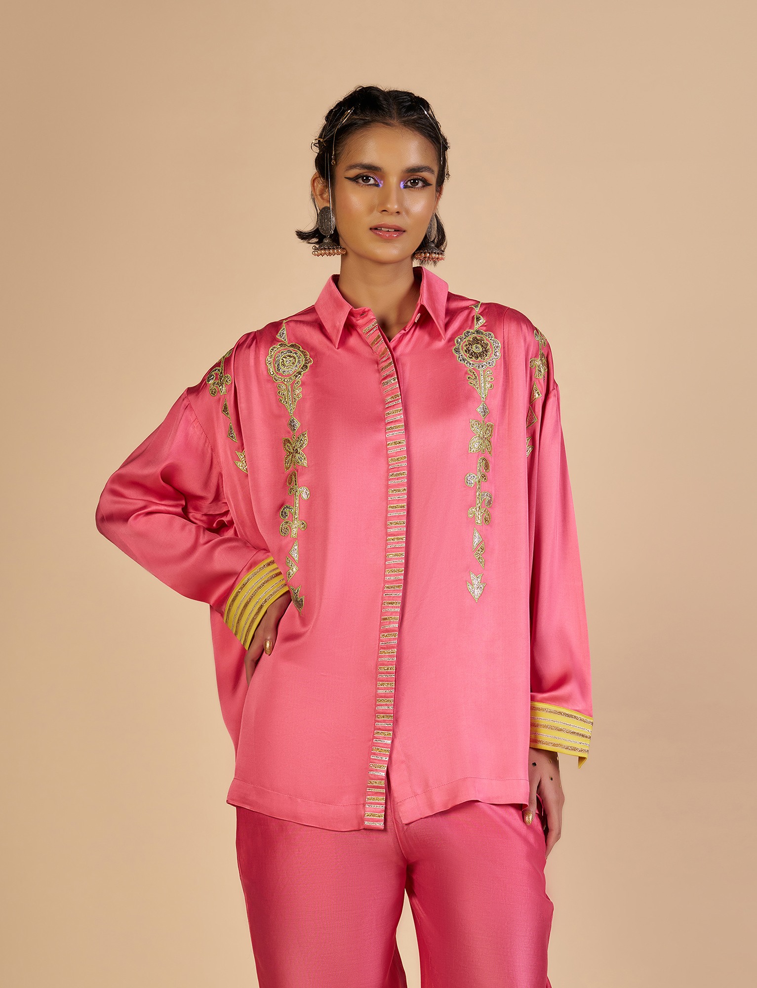 Pink Oversized Shirt