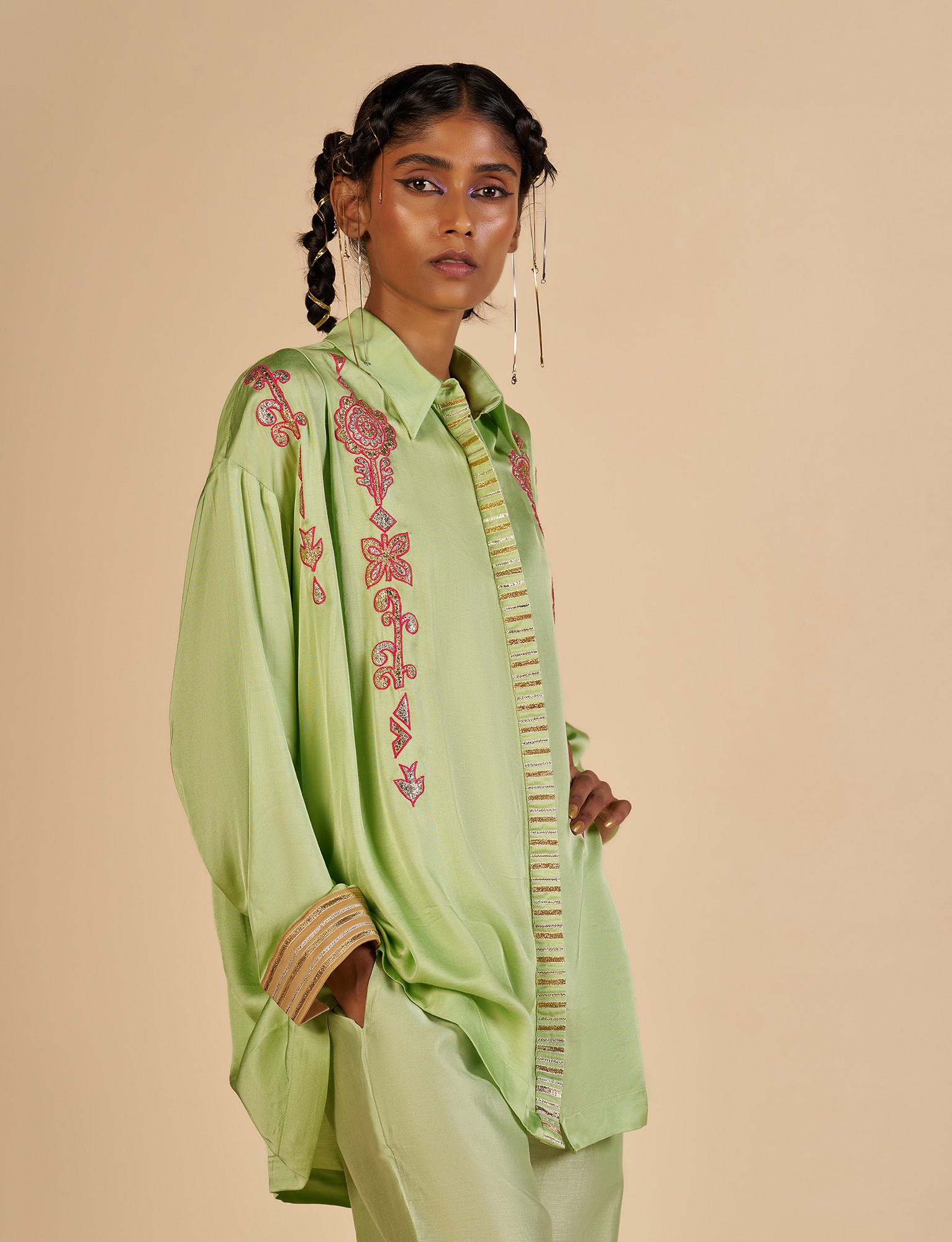 Green Oversized Shirt