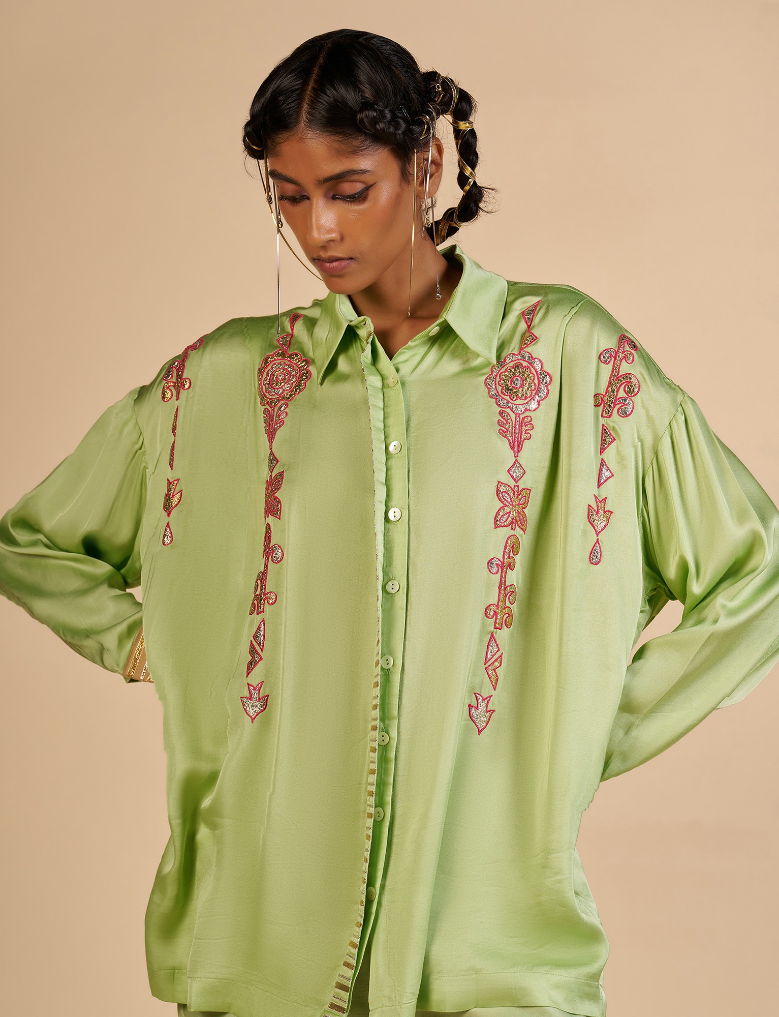 Green Oversized Shirt