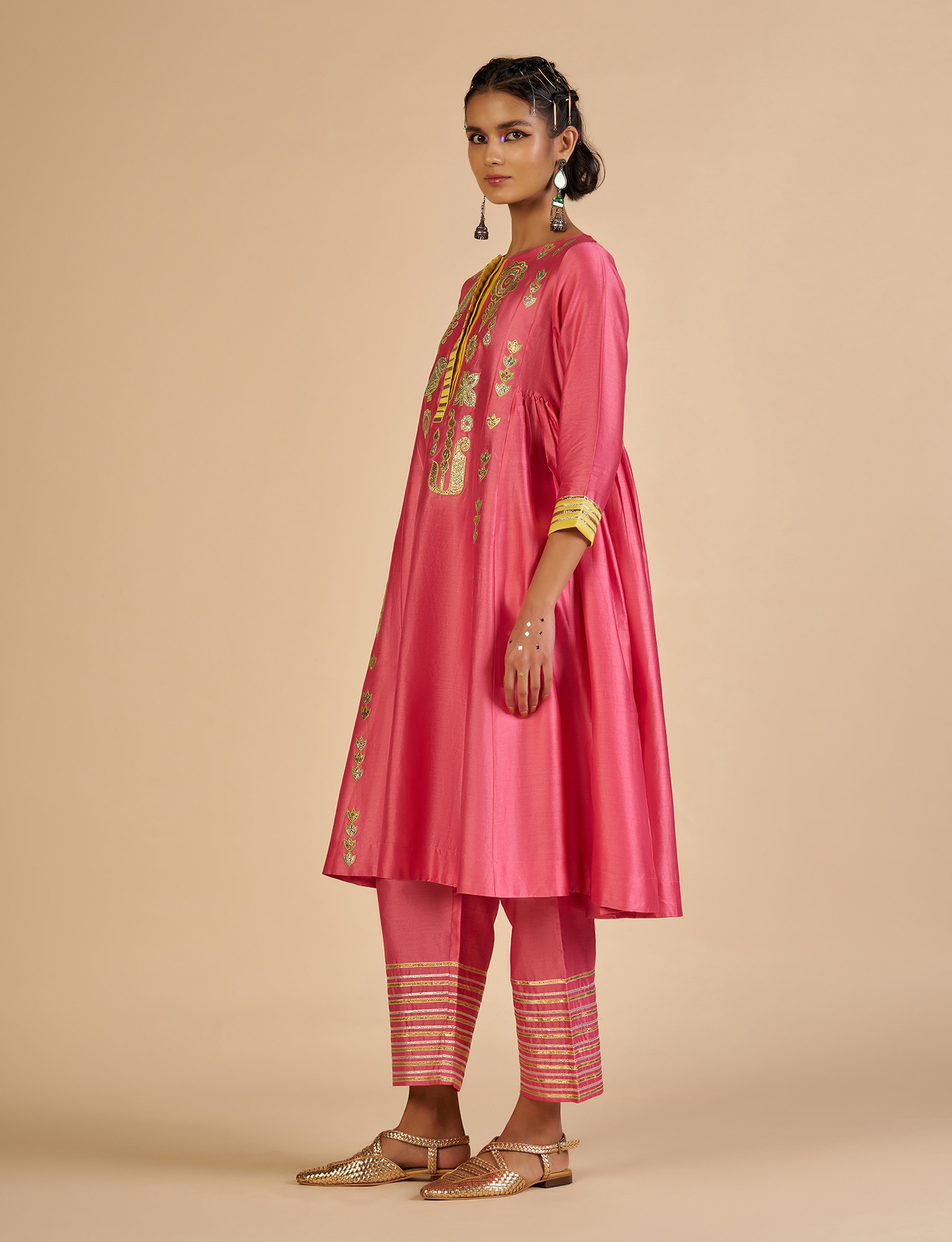 Pink Detailing Pants