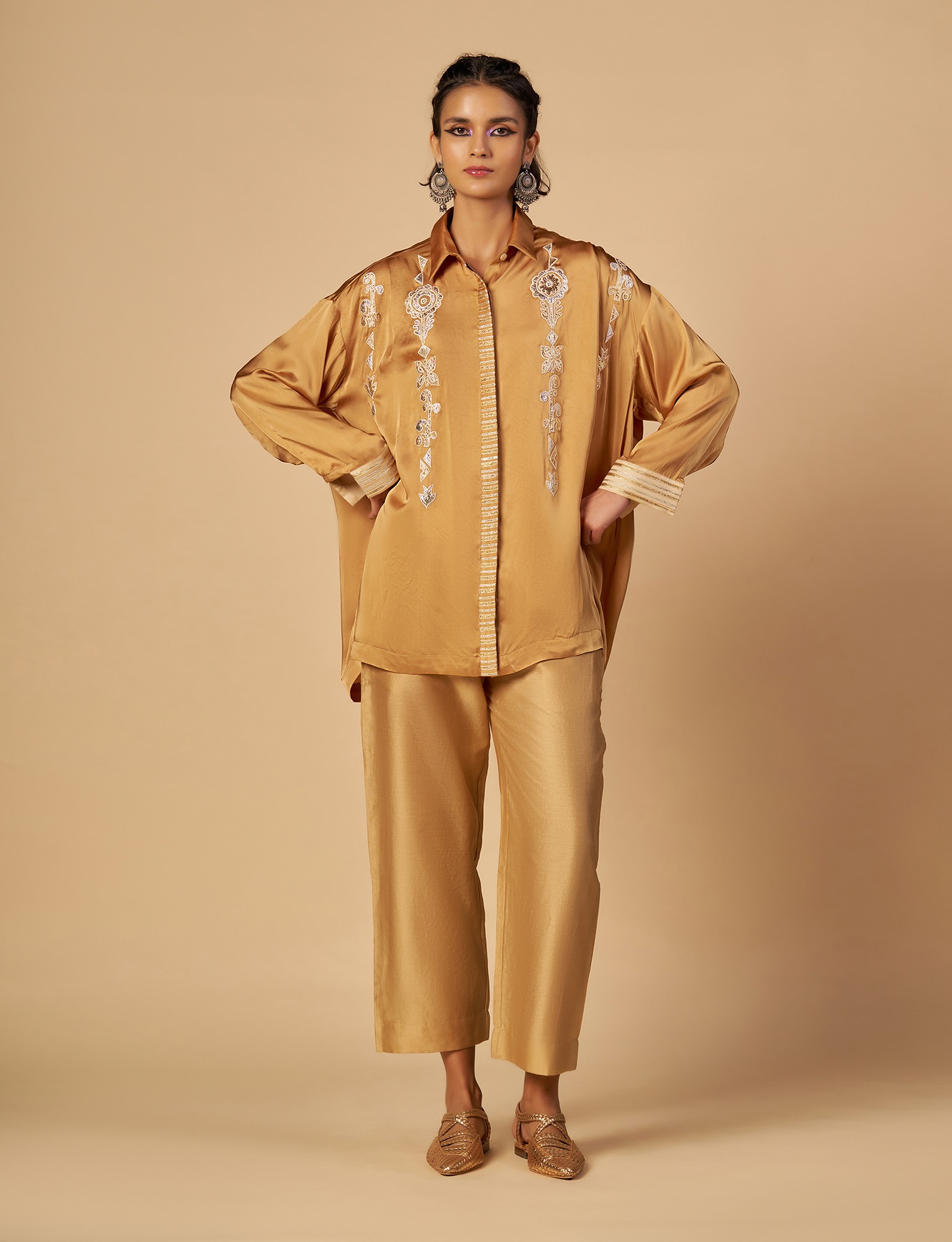 Beige Oversized Shirt