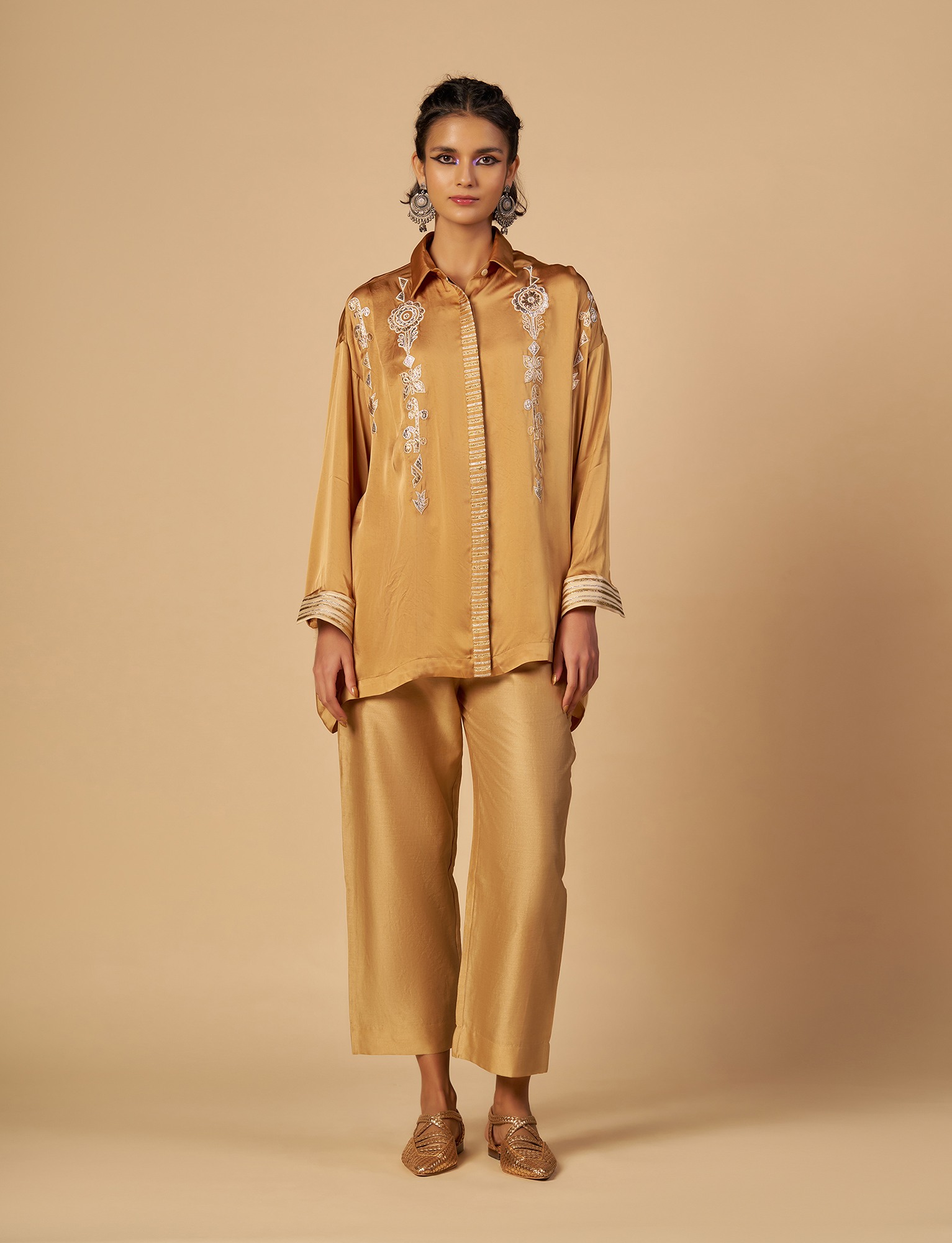 Beige Oversized Shirt