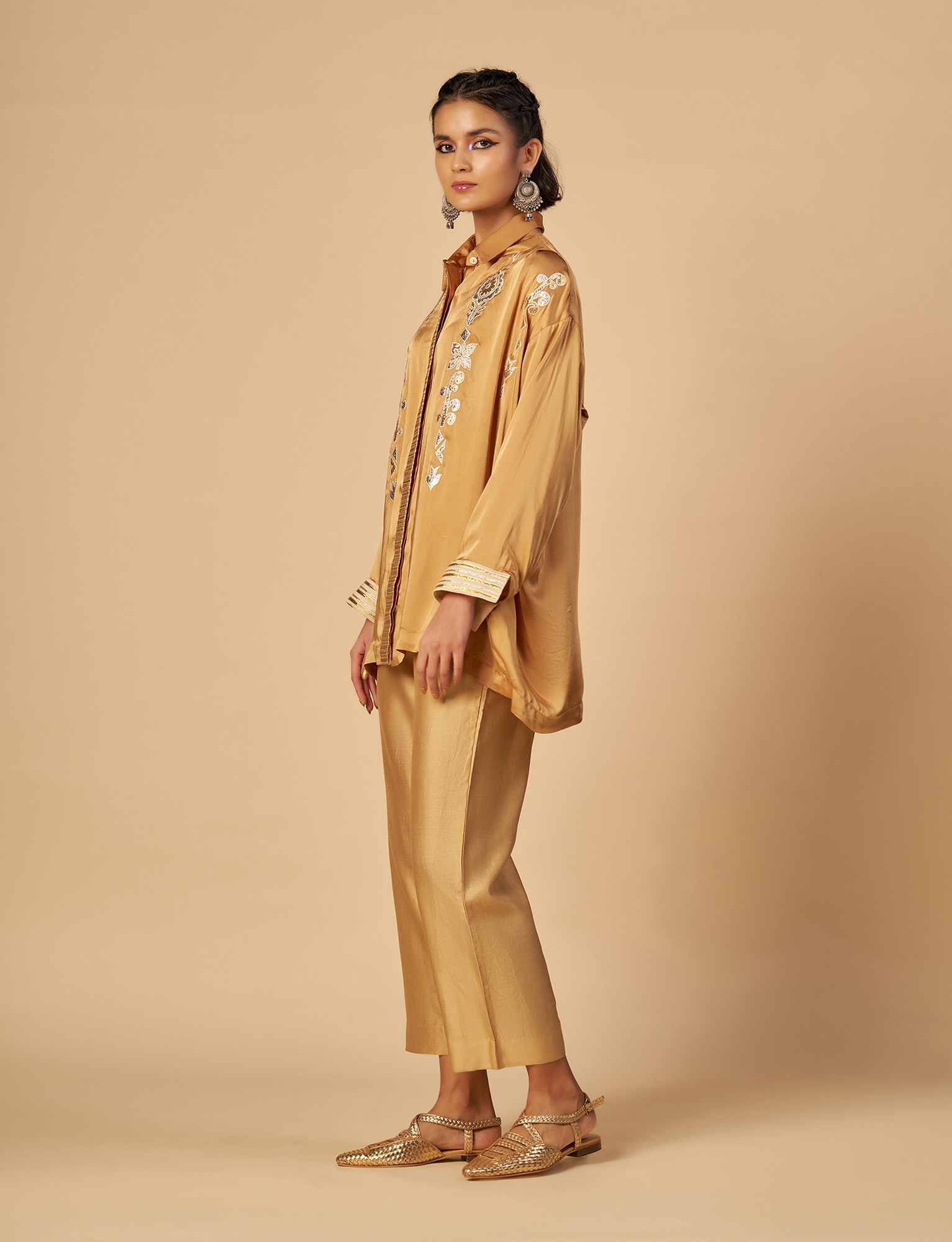 Beige Oversized Shirt