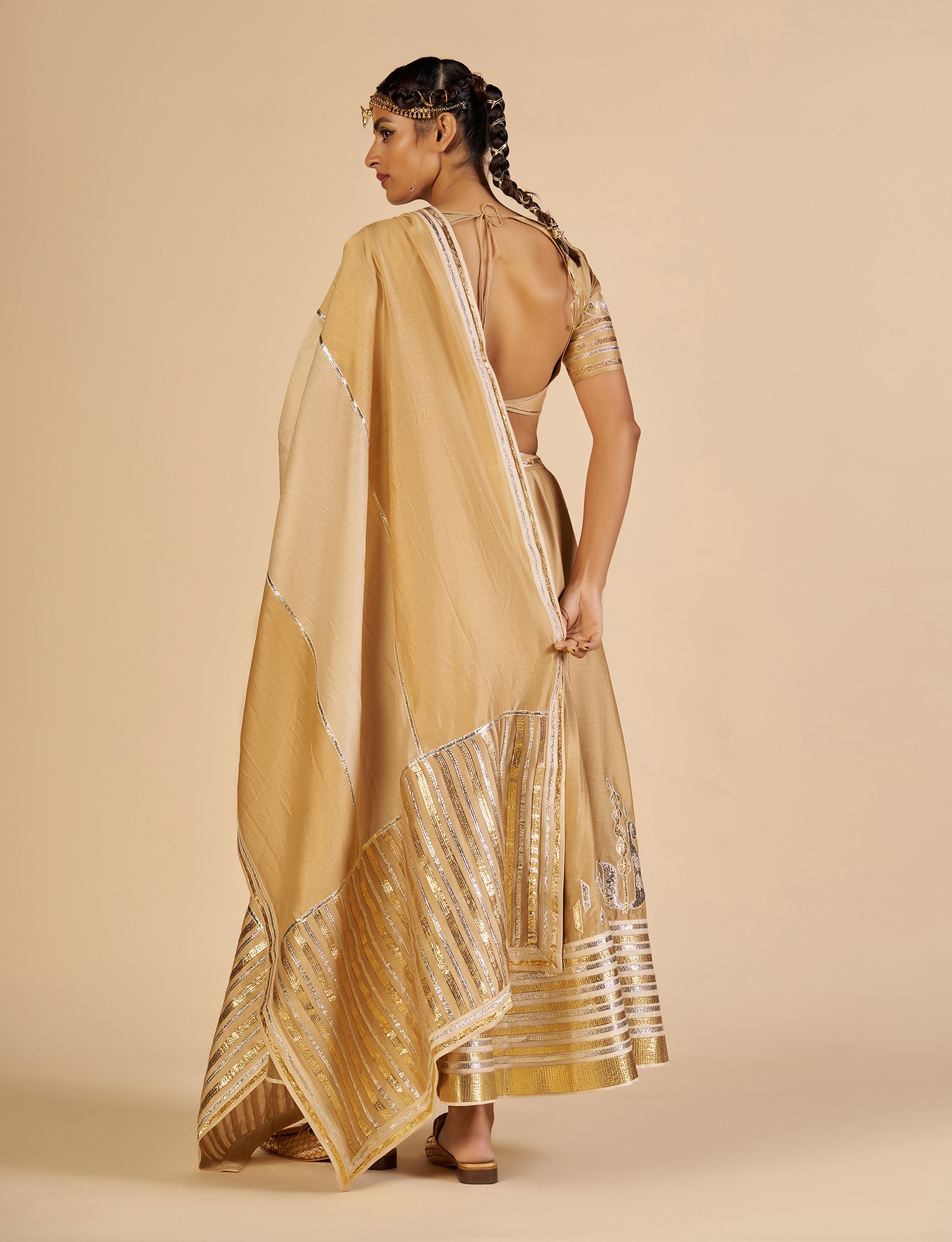 Beige Embroidered Blouse