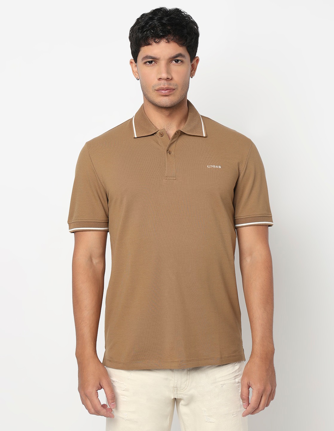 GAS | Slim Fit Polo Shirt with Signature Branding