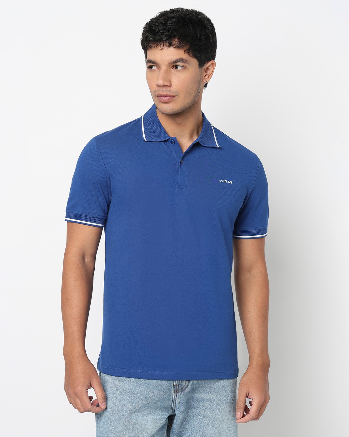 GAS | Slim Fit Polo Shirt with Signature Branding