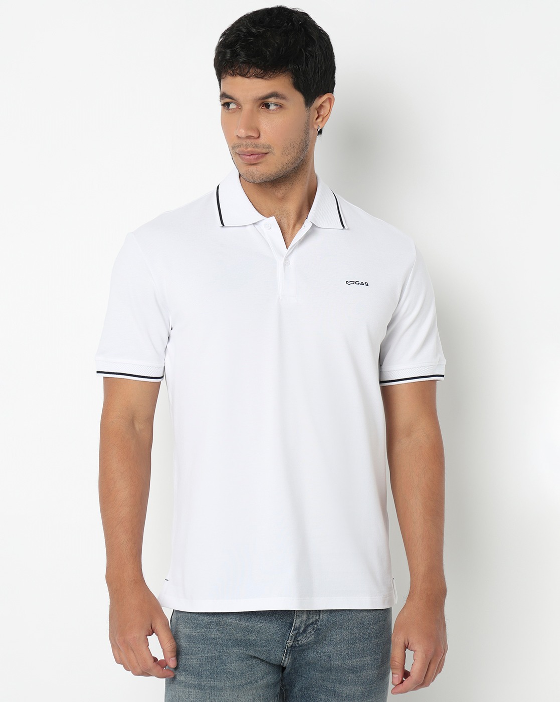 GAS | Slim Fit Polo Shirt with Signature Branding