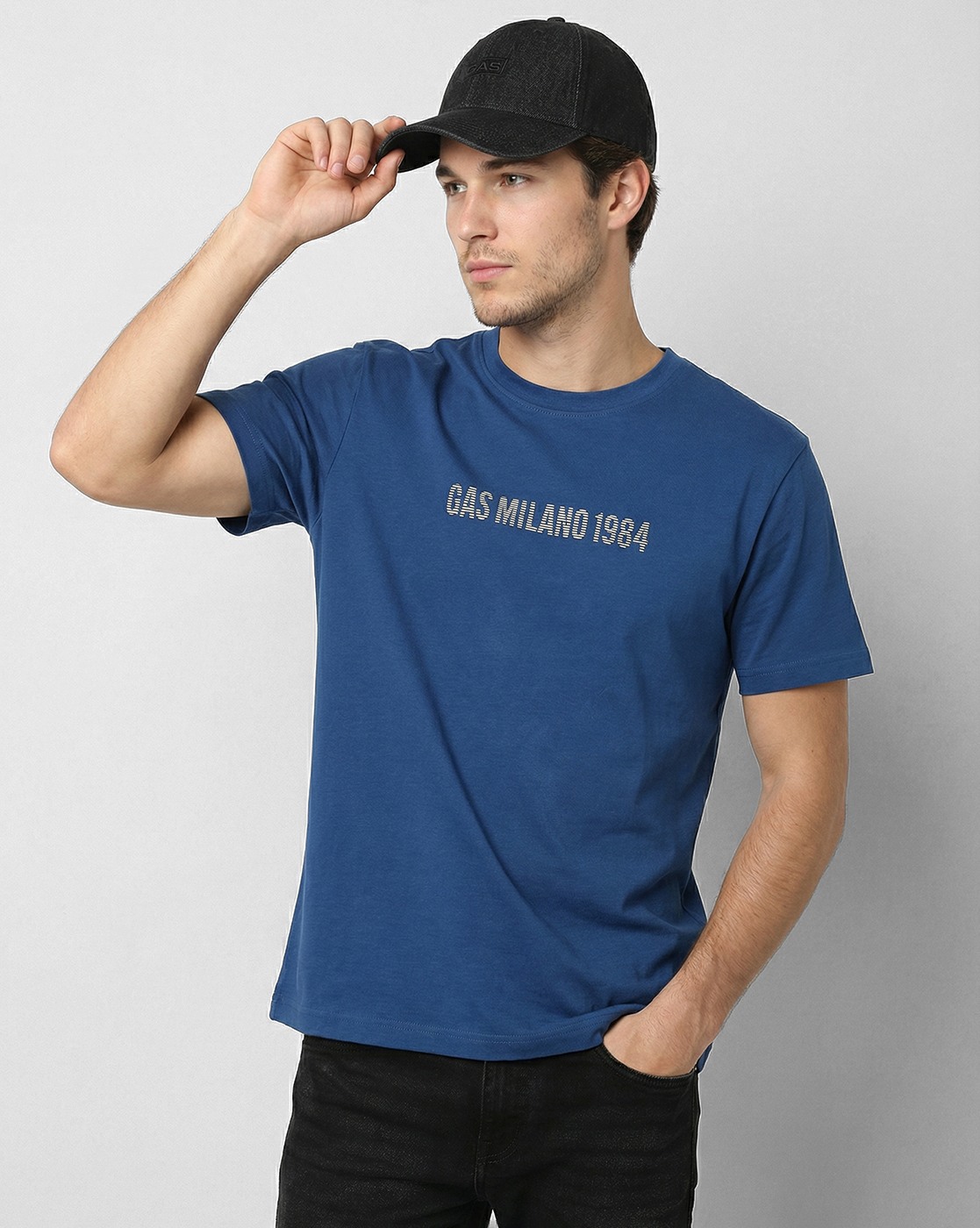 GAS | Regular Fit Crewneck T-Shirt with Signature Branding