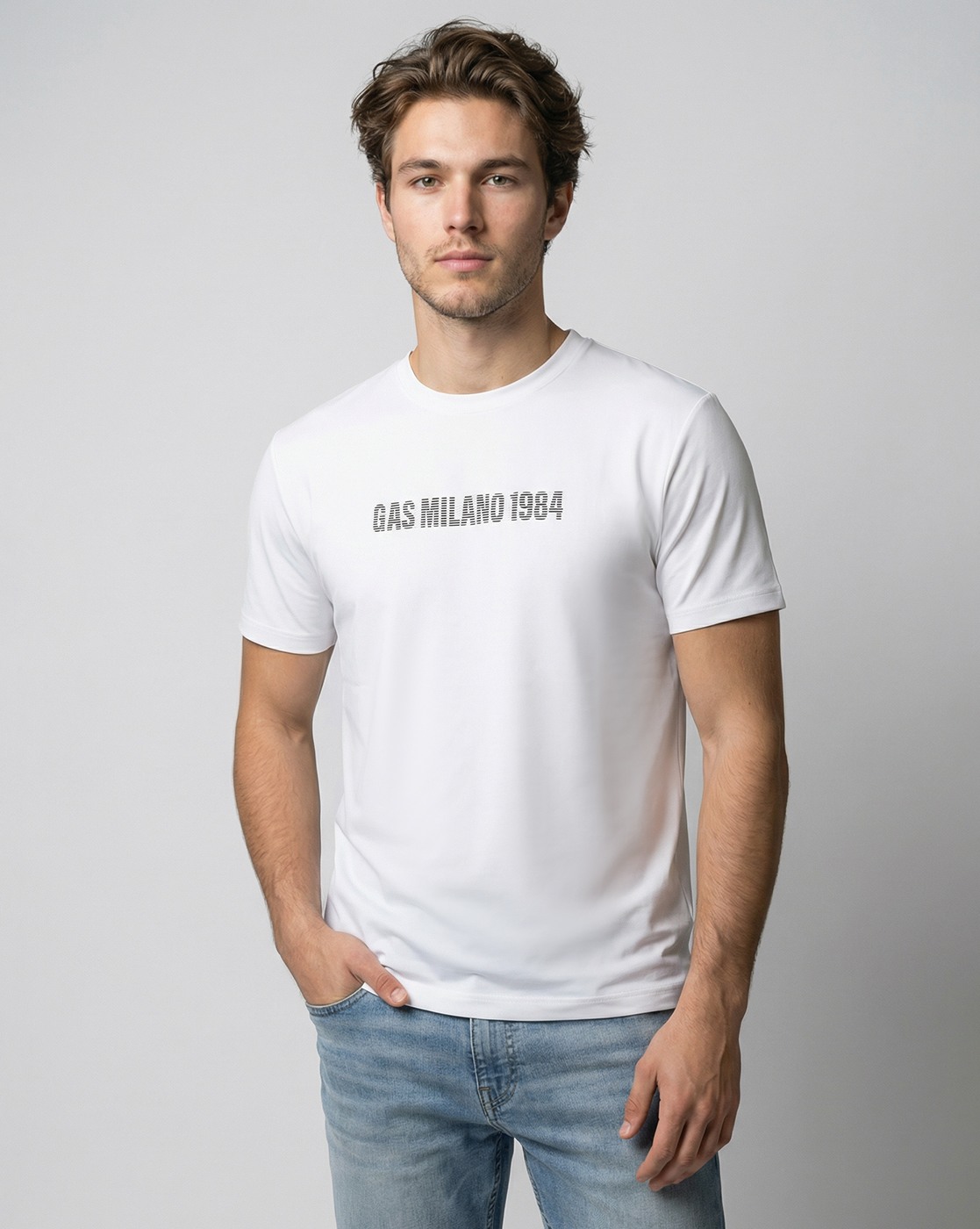 GAS | Regular Fit Crewneck T-Shirt with Signature Branding