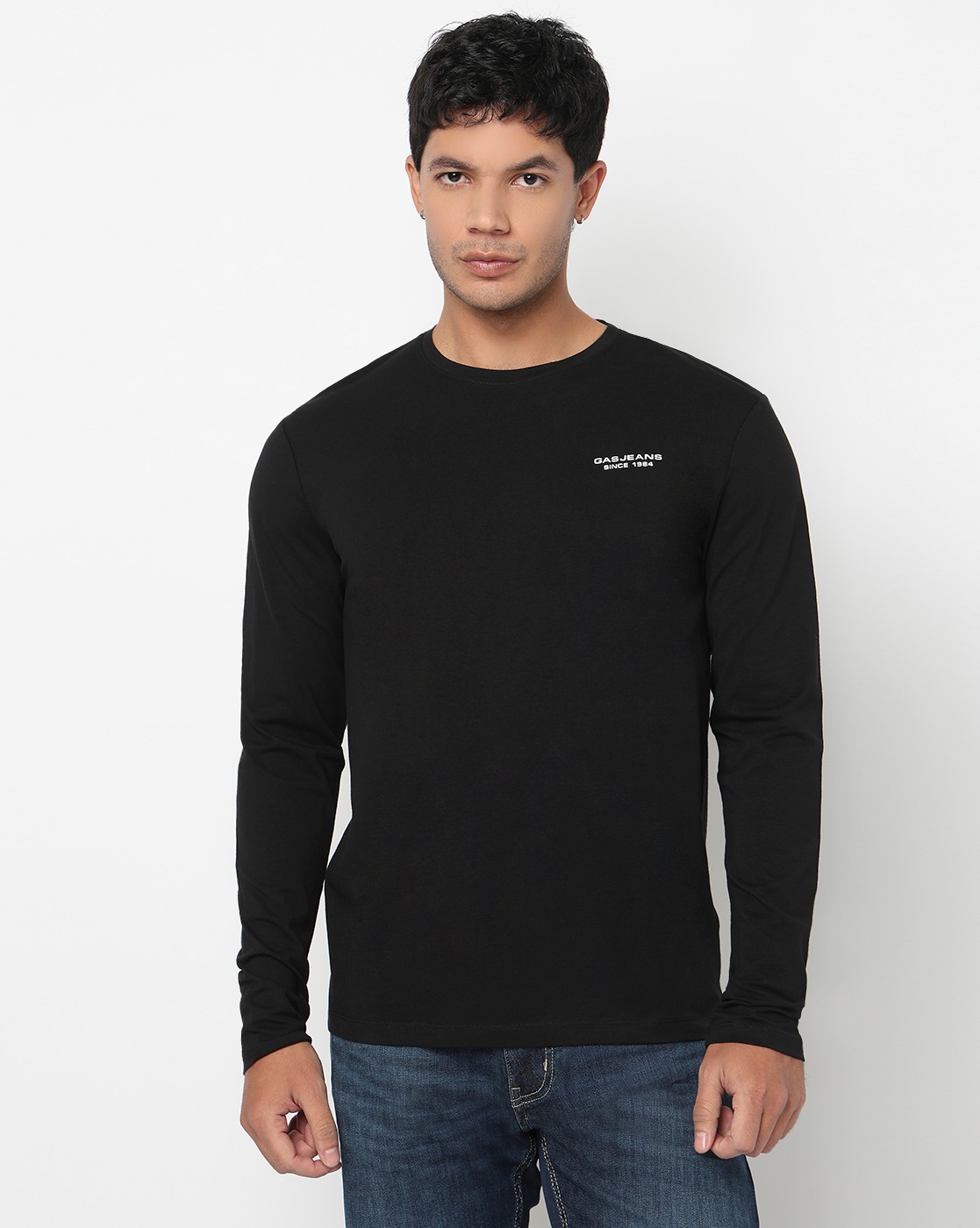 GAS | Slim Fit Crewneck T-Shirt with Signature Branding