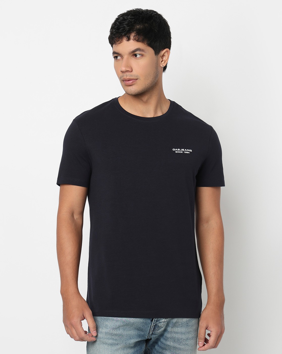 GAS | Slim Fit Crewneck T-Shirt with Signature Branding