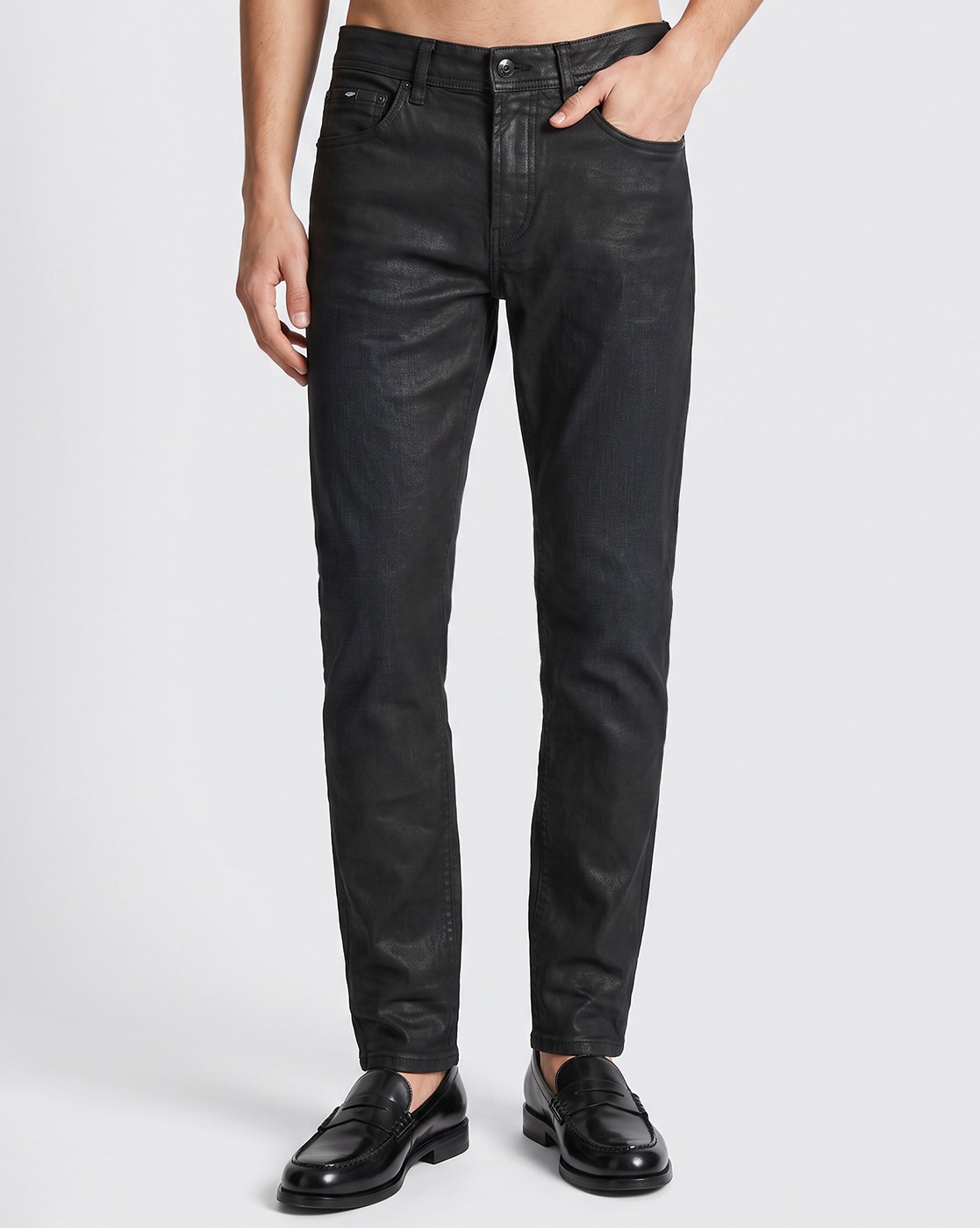 Men's Black Tapered Fit Jeans