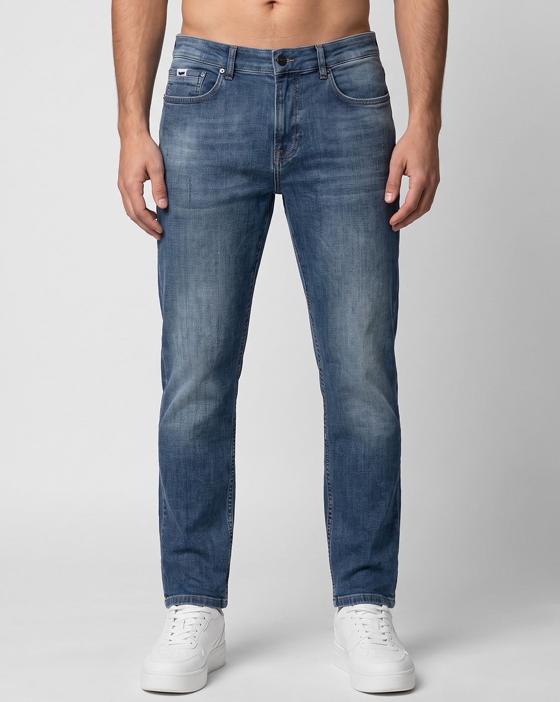 Men's Blue Tapered Fit Jeans